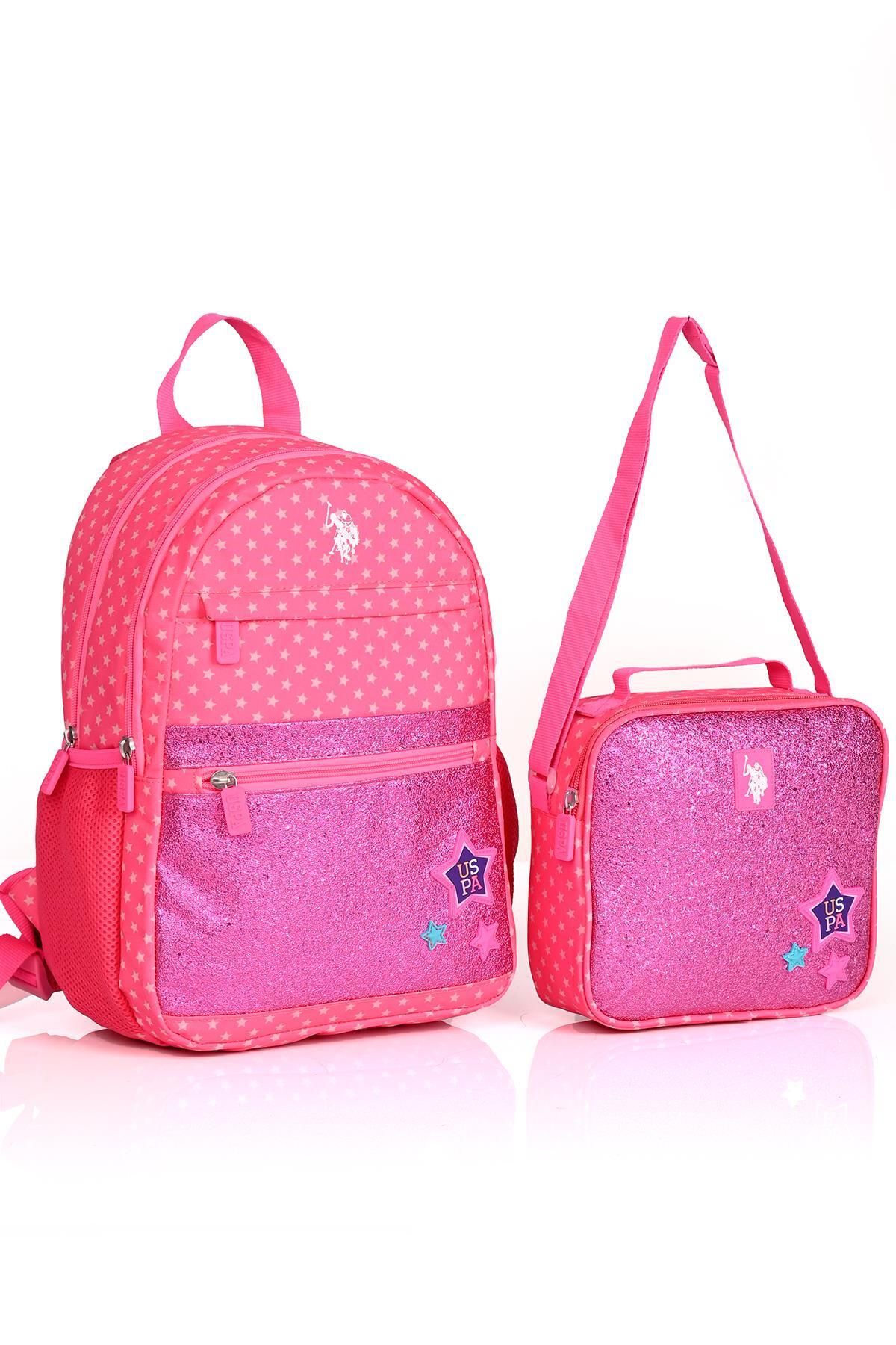 U.s Polo Assn. Plçan23282 Okul Sırt Çantası Beslenmeli Set Pembe