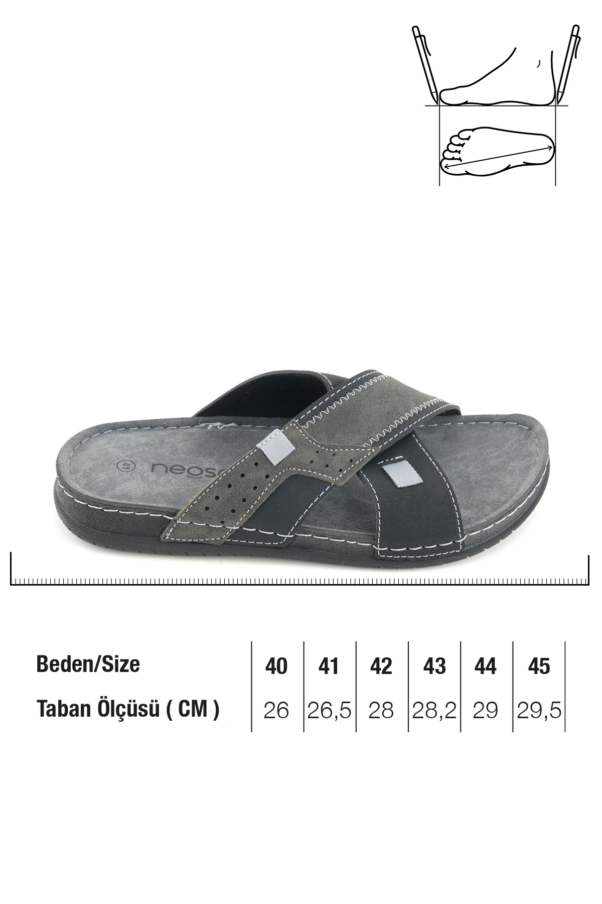Yazlık Erkek Suni Deri Neosoft Rahat Taban Günlük Terlik - Görsel 3