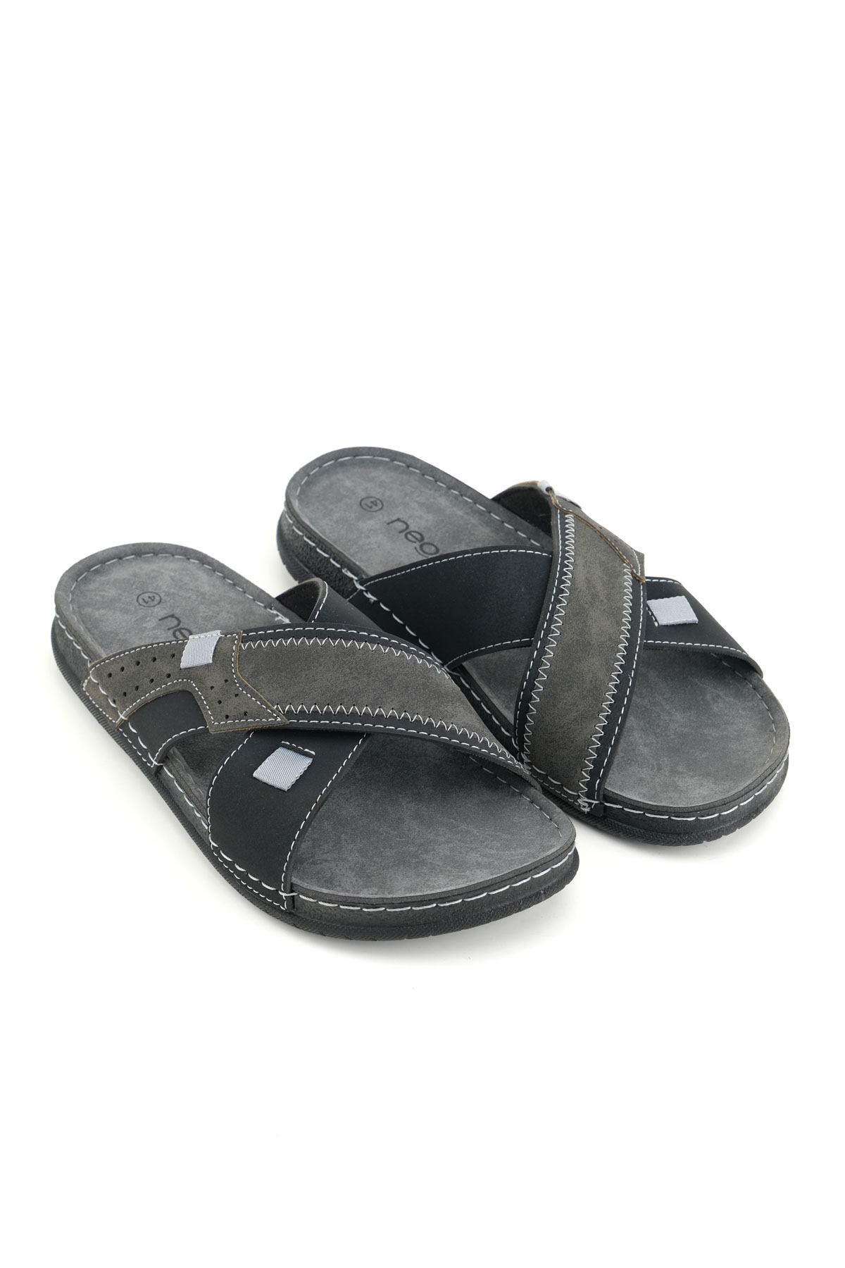 Yazlık Erkek Suni Deri Neosoft Rahat Taban Günlük Terlik - Görsel 4