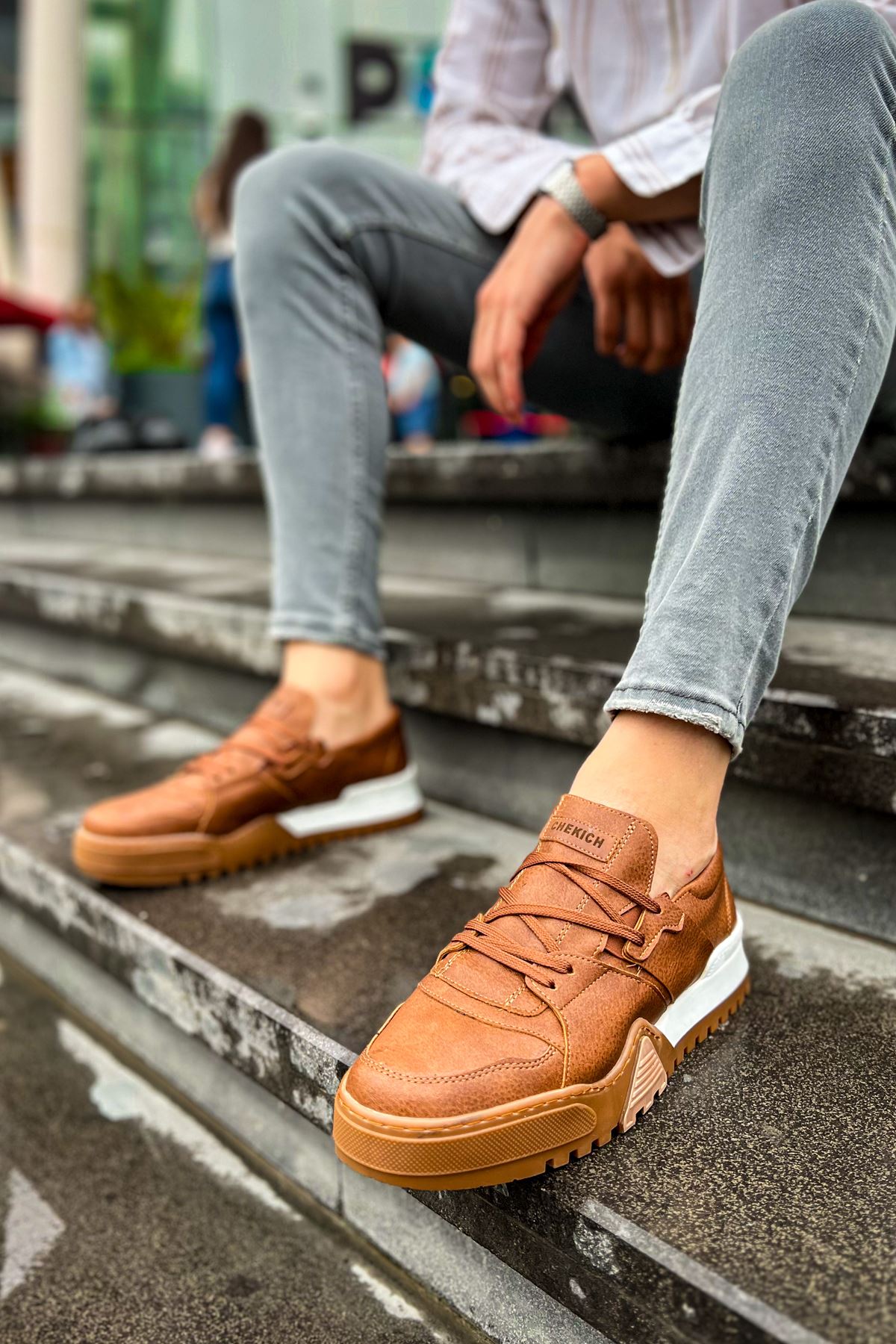 CH067 GTB Warrem Erkek Ayakkabı TABA - Görsel 4