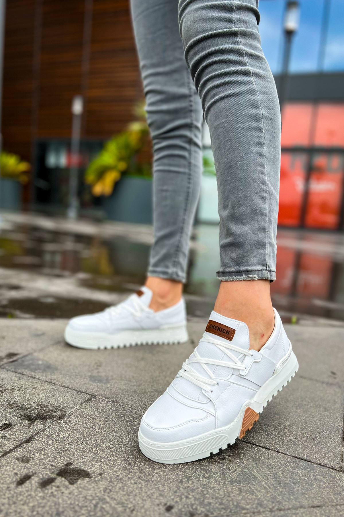CH067 GBT Warrem Erkek Ayakkabı BEYAZ / BEYAZ - Görsel 3