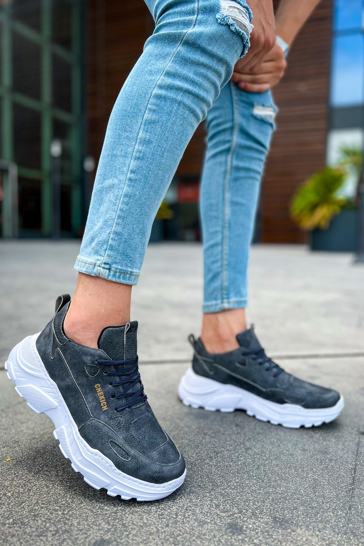 CH089 CBT Low Top Lace Up Erkek Ayakkabı ANTRASIT - Görsel 4