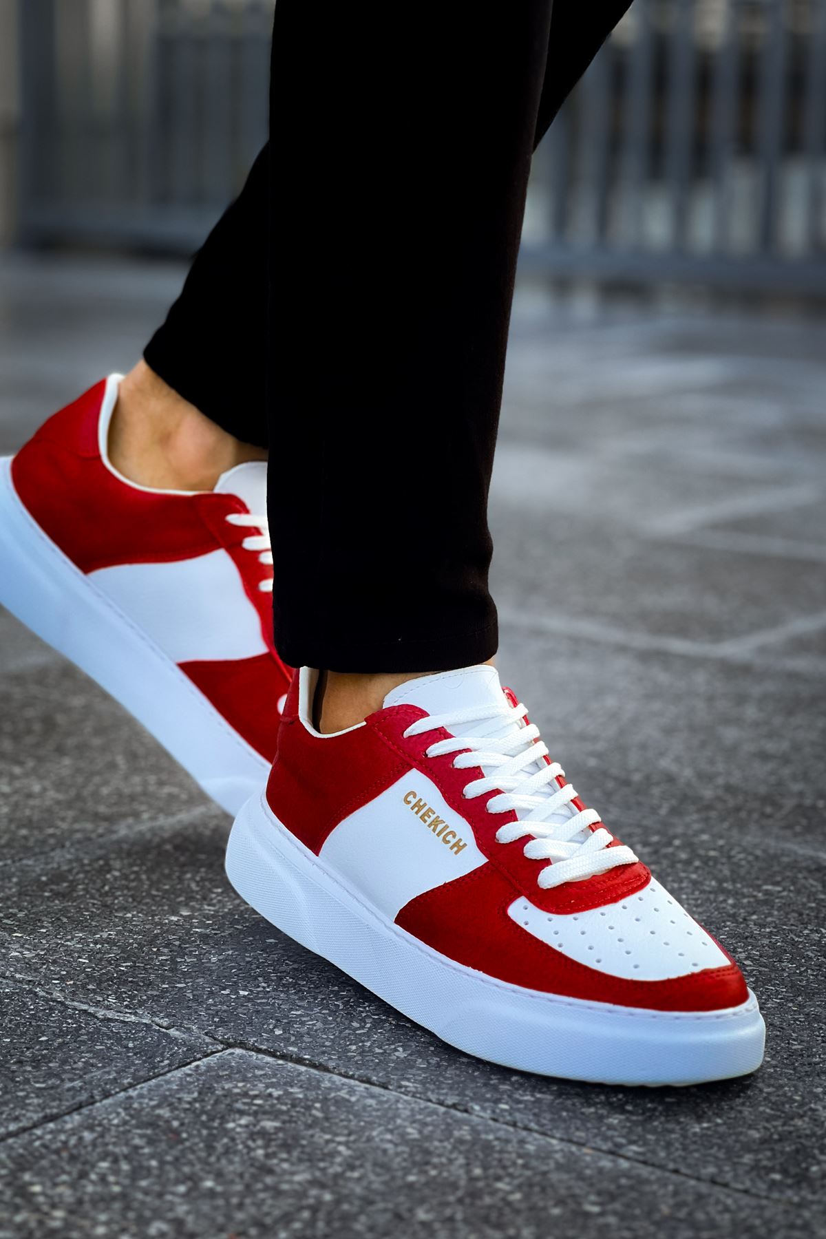 CH087 CBT Kenton Erkek Ayakkabı KIRMIZI / BEYAZ - Görsel 4
