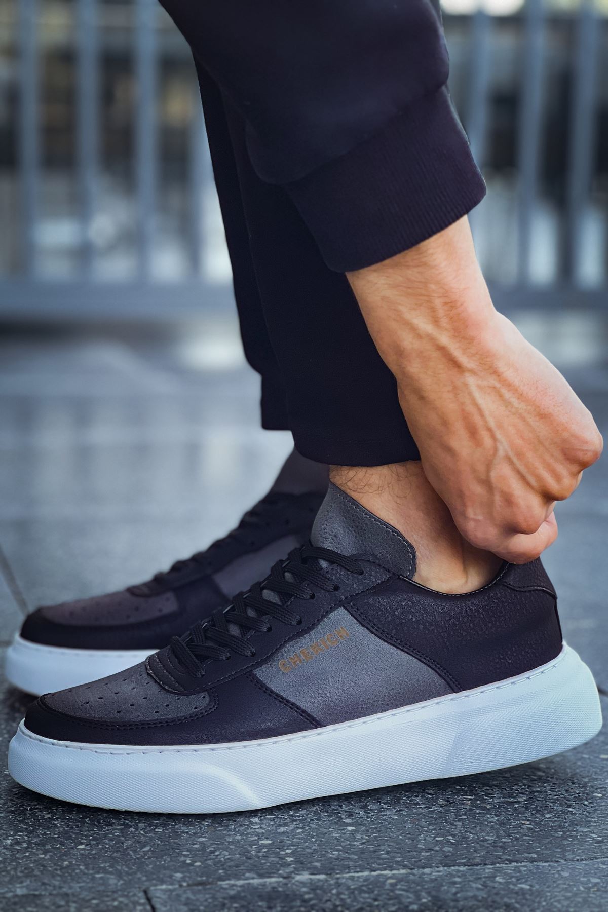 CH087 CBT Kenton Erkek Ayakkabı SIYAH / ANTRASIT - Görsel 4