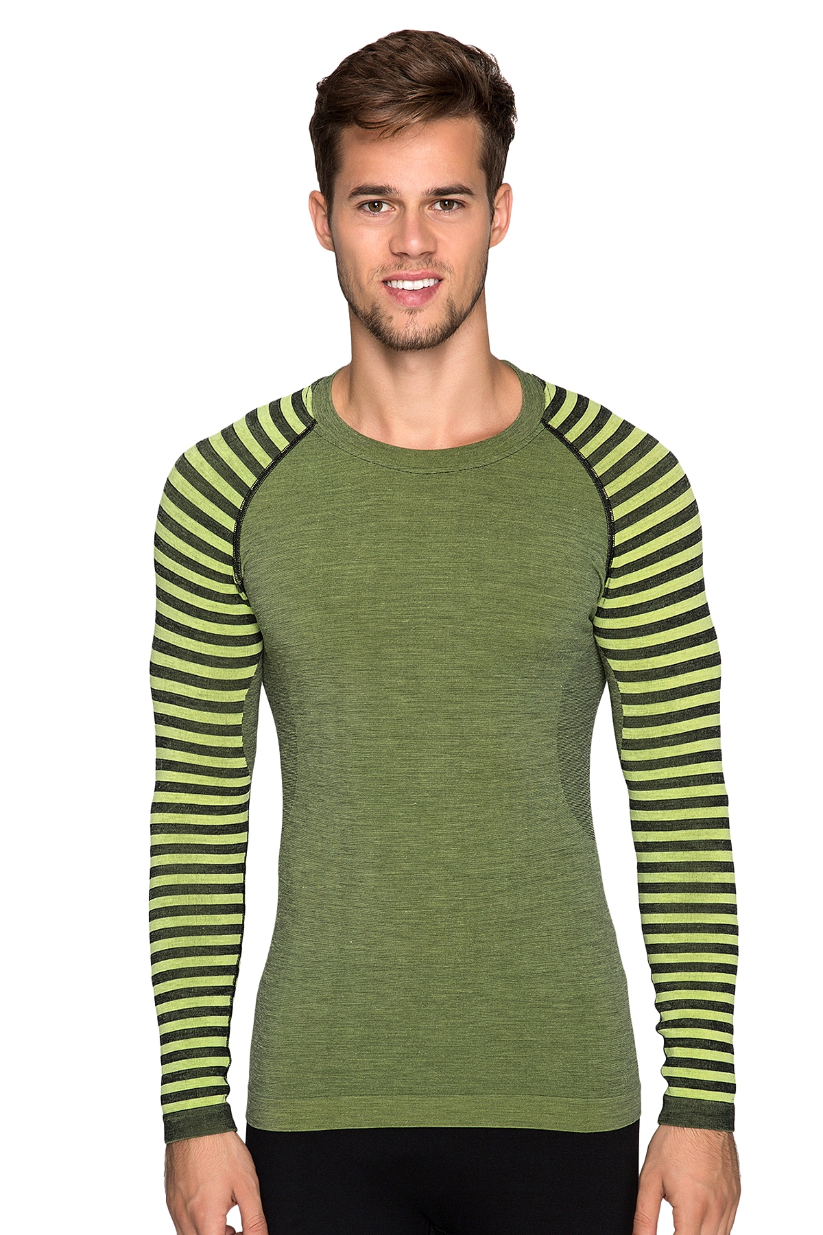 Ultimate Merıno Erkek Seamless Termal Sweatshirt YESIL