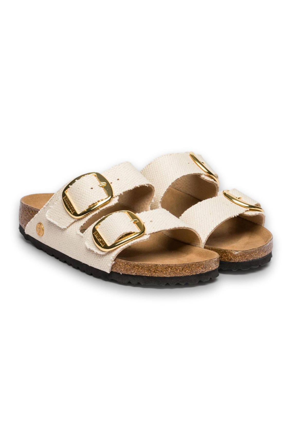 Arizona Big Buckle Tex Rough Vegan Krem Kadın Terlik - Görsel 4