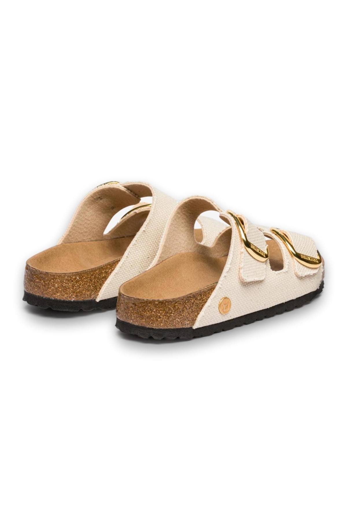 Arizona Big Buckle Tex Rough Vegan Krem Kadın Terlik - Görsel 5