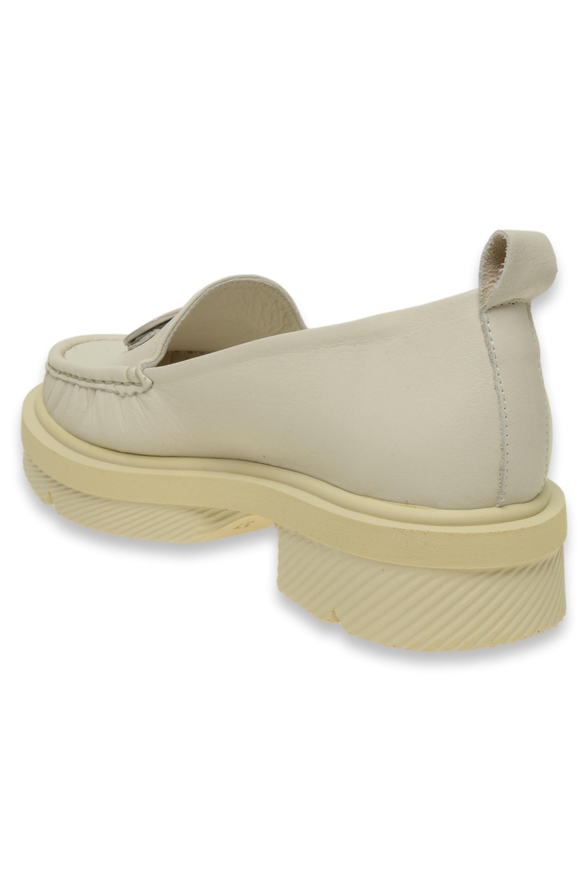 D24Ya-850Z Günlük Kırık Beyaz Kadın Ayakkabı - Görsel 5