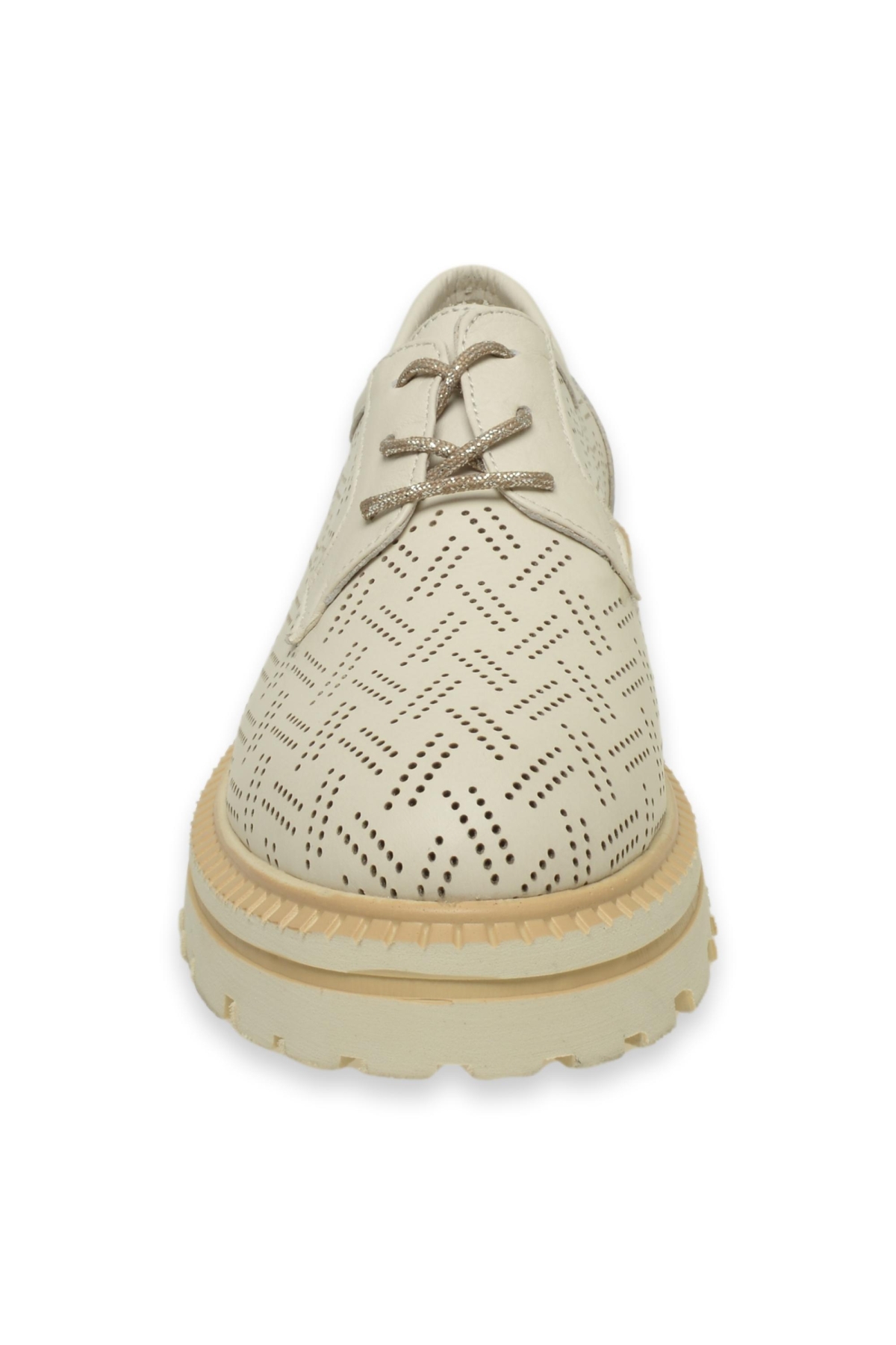 D24Ya-810Z Günlük Kırık Beyaz Kadın Ayakkabı - Görsel 4