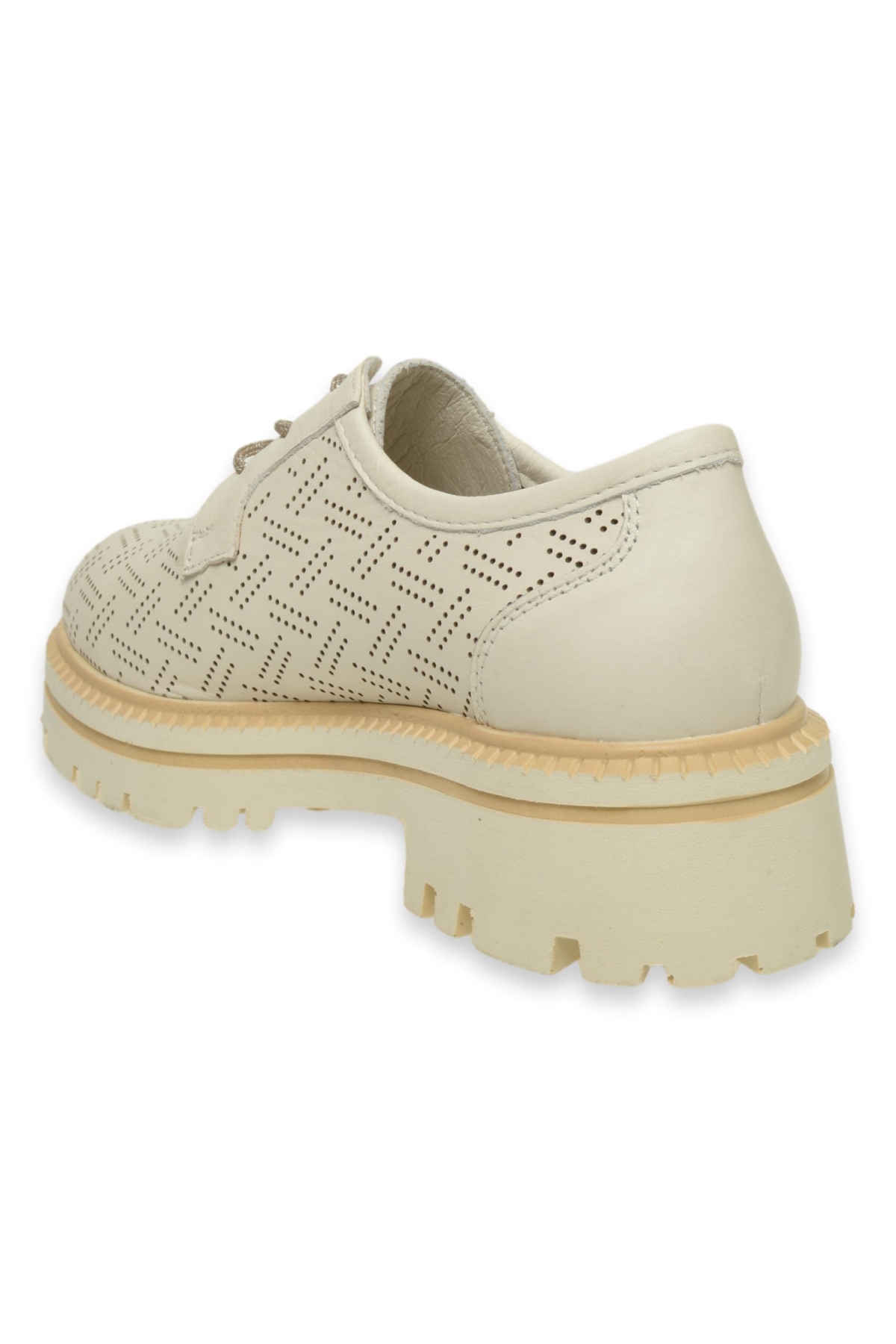 D24Ya-810Z Günlük Kırık Beyaz Kadın Ayakkabı - Görsel 5