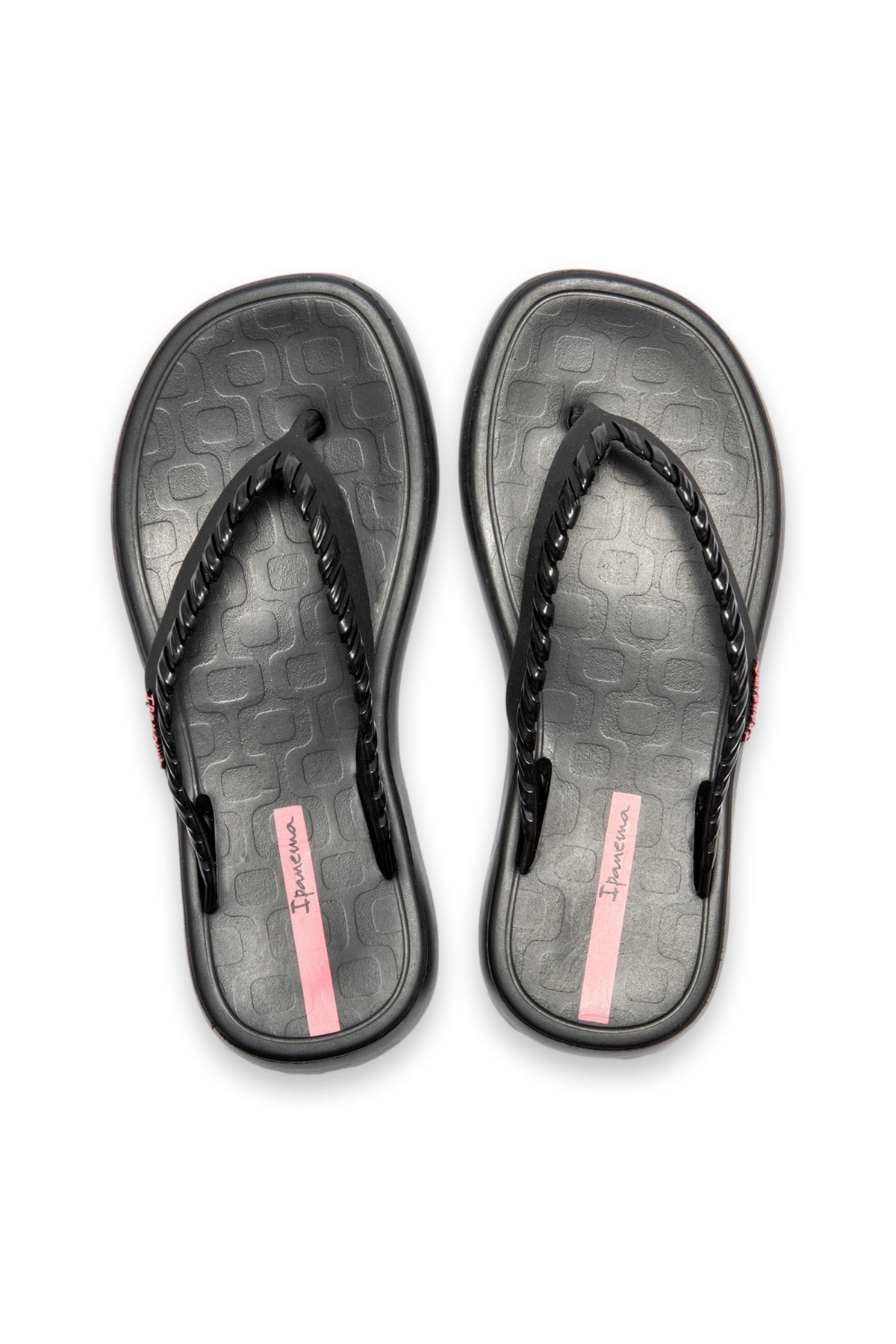 27079Z Verano Fem Parmak Arası Siyah Kadın Terlik - Görsel 4