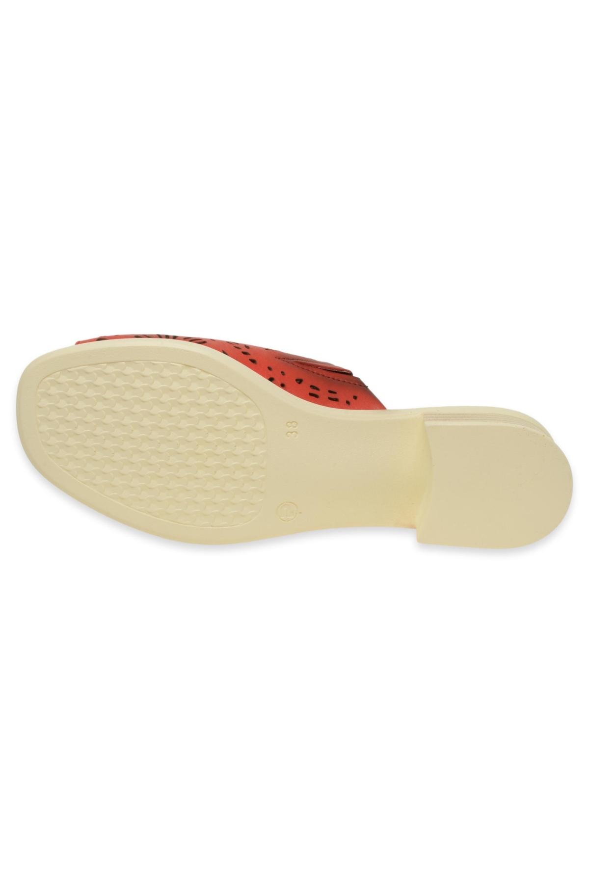 D24Yt-2390Z Günlük Kırmızı Kadın Terlik - Görsel 6