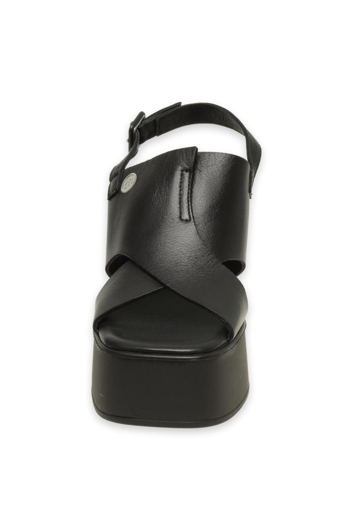 D24Ys-1710Z Topuklu Siyah Kadın Sandalet - Görsel 4