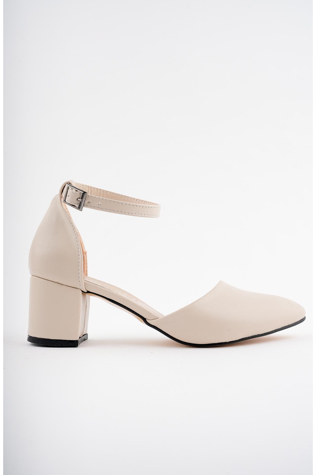 W0708 Garantili Kadın Klasik Günlük Tarz Şık ve Rahat Topuklu Ayakkabı - Görsel 6