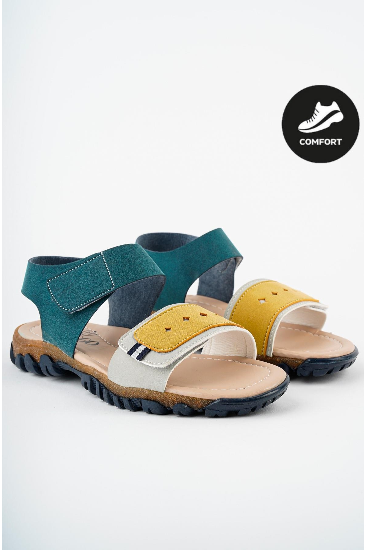 MİCKEY Garantili Günlük Ortopedik Hafif Taban Tek Bant Cırtlı Unisex Çocuk Sandalet - Görsel 3