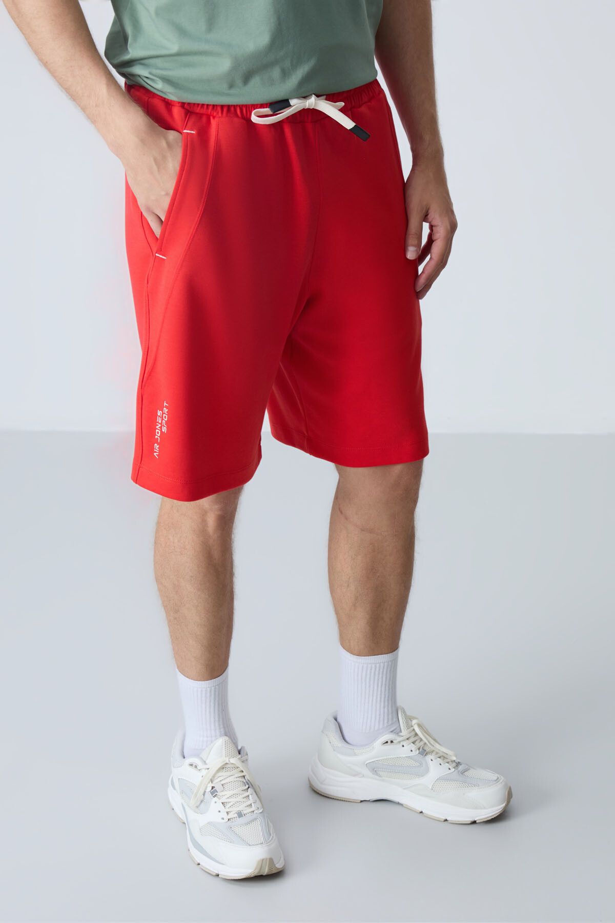 TOMMYLIFE Fiesta Pamuklu Kalın Yumuşak Dokulu Standart Fit Basic Erkek Şort - 81278 — 4