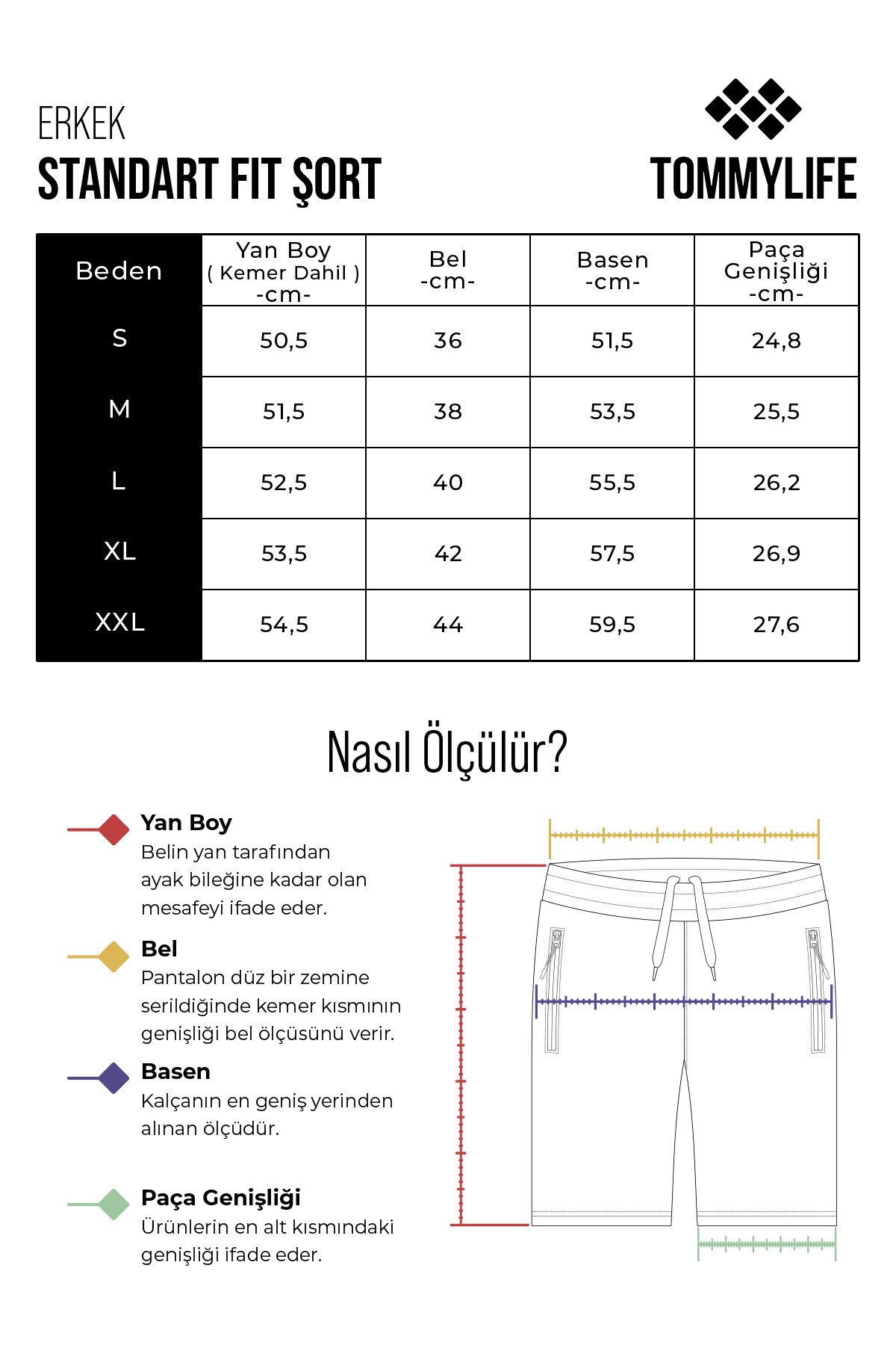 TOMMYLIFE Siyah Pamuklu Kalın Yumuşak Dokulu Standart Fit Basic Erkek Şort - 81277 — 6