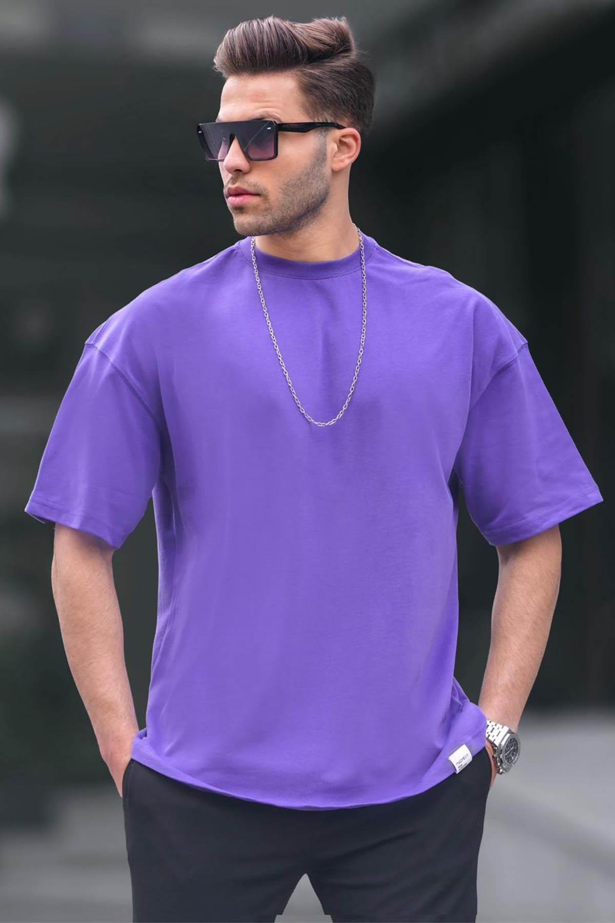 Erkek Mor Oversize Fit Basic Tişört 6066 Fiyatları | Flo