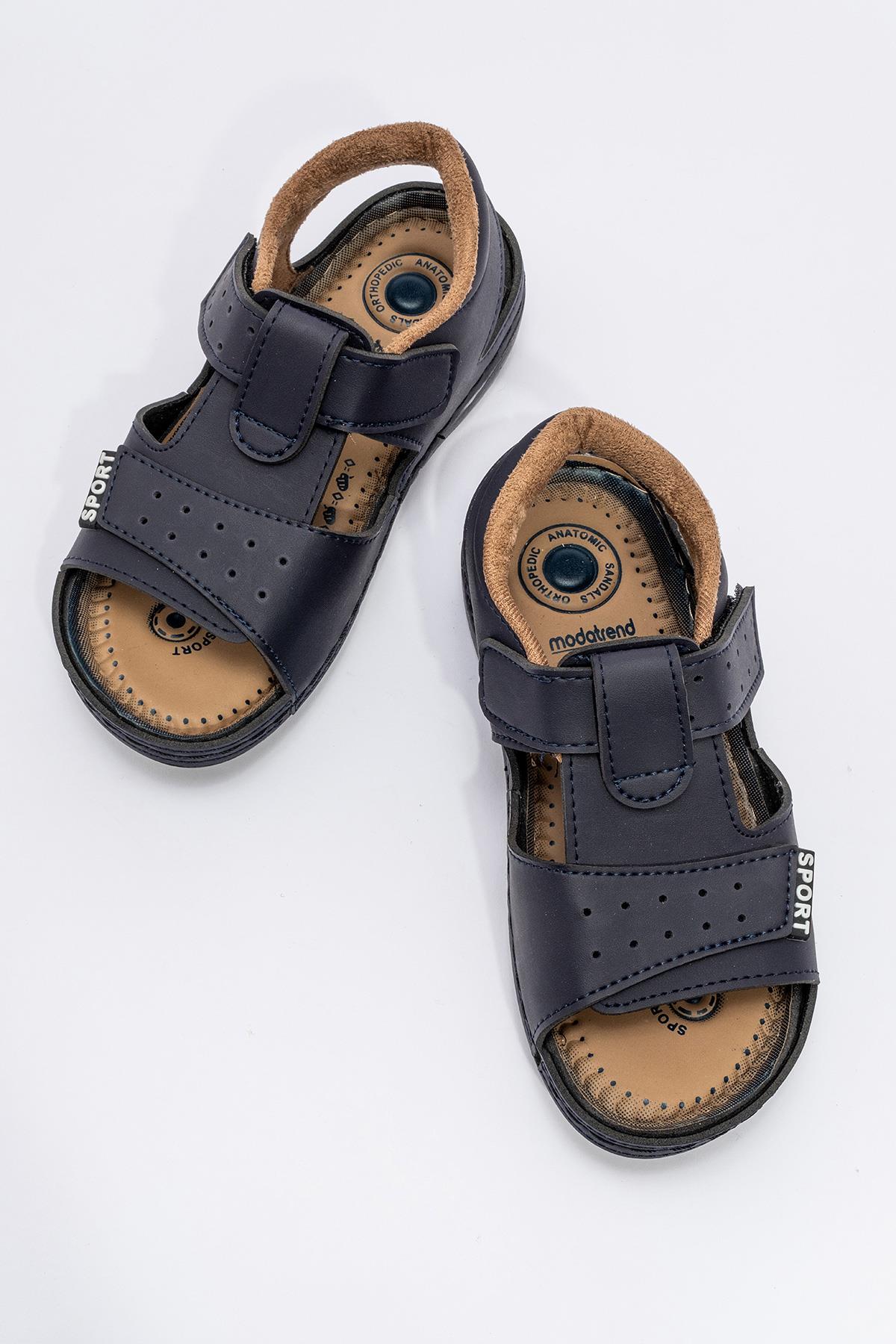 Çocuk Cırtlı Sandalet LACİVERT - Görsel 6