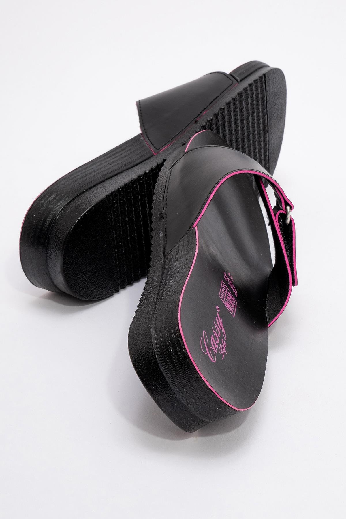 Kadın Tek Cırtlı Terlik SİYAH FUJE - Görsel 5