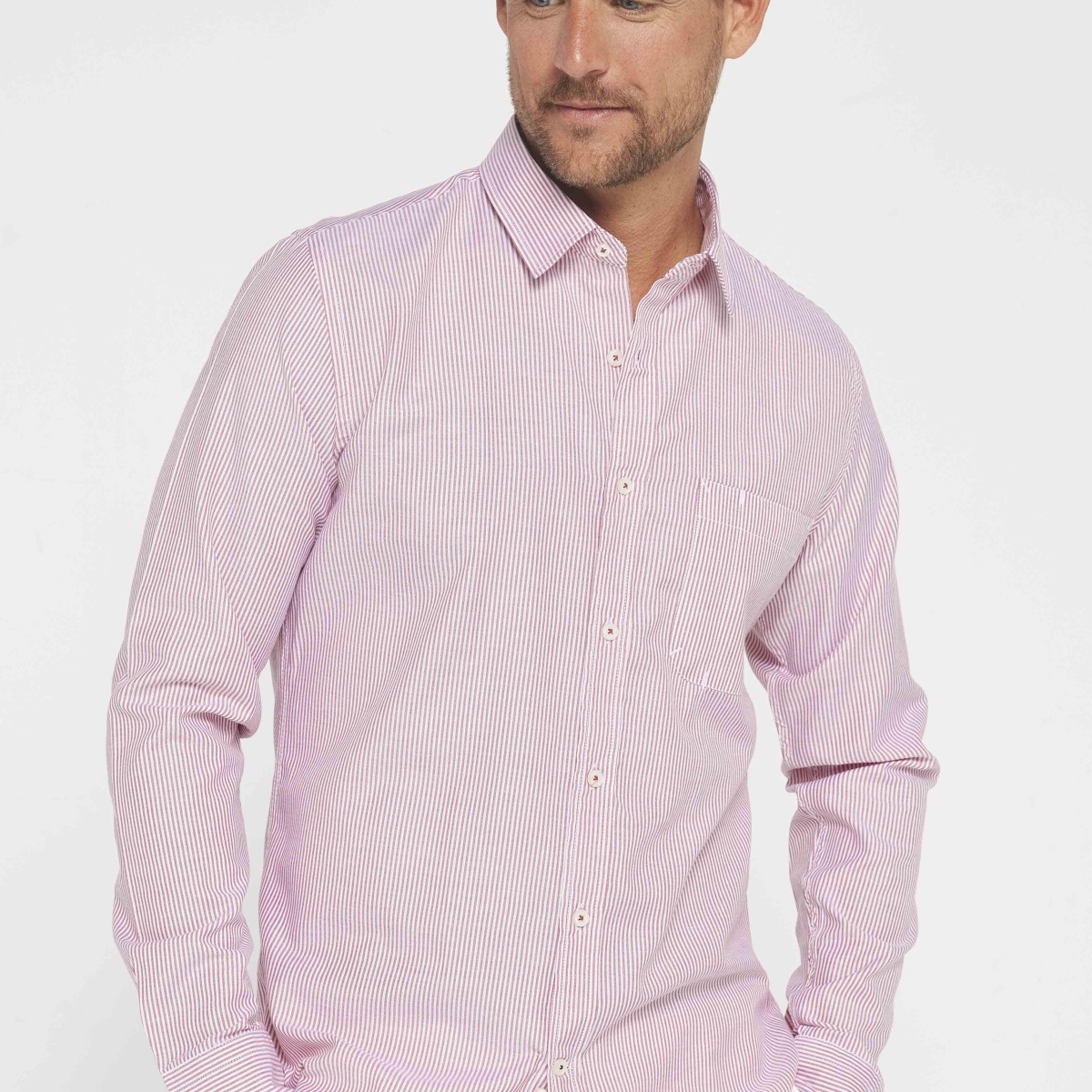 TudorsErkek Slim Fit Dar Kesim Uzun Kollu Pamuklu Düğmeli Yaka Gömlek