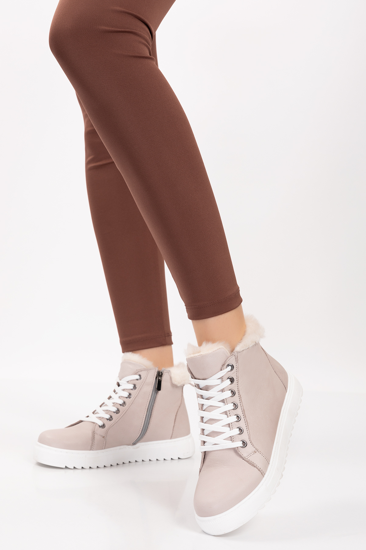 Gondol Içi Dışı Hakiki Deri Kürk Detaylı Günlük Spor Bot gnd.2023 - Görsel 3