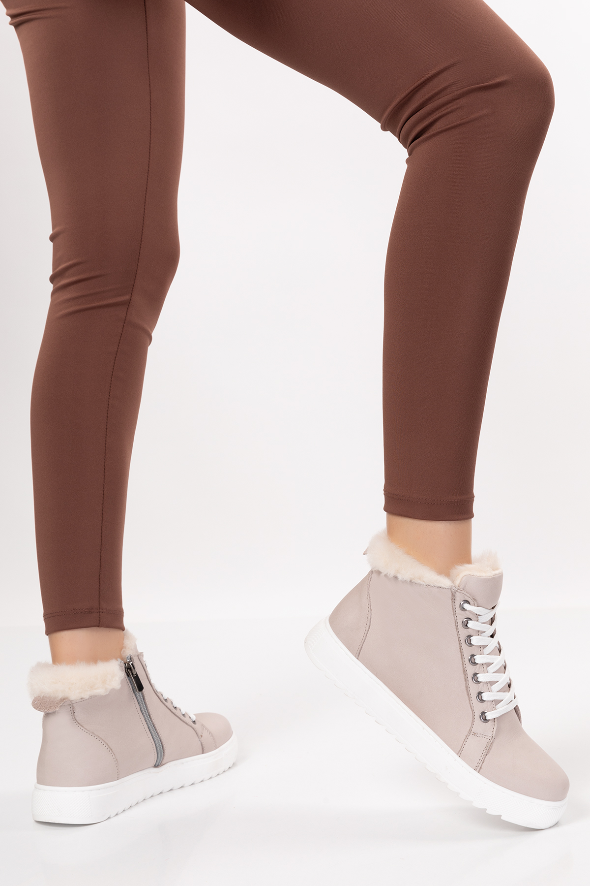 Gondol Içi Dışı Hakiki Deri Kürk Detaylı Günlük Spor Bot gnd.2023 - Görsel 4