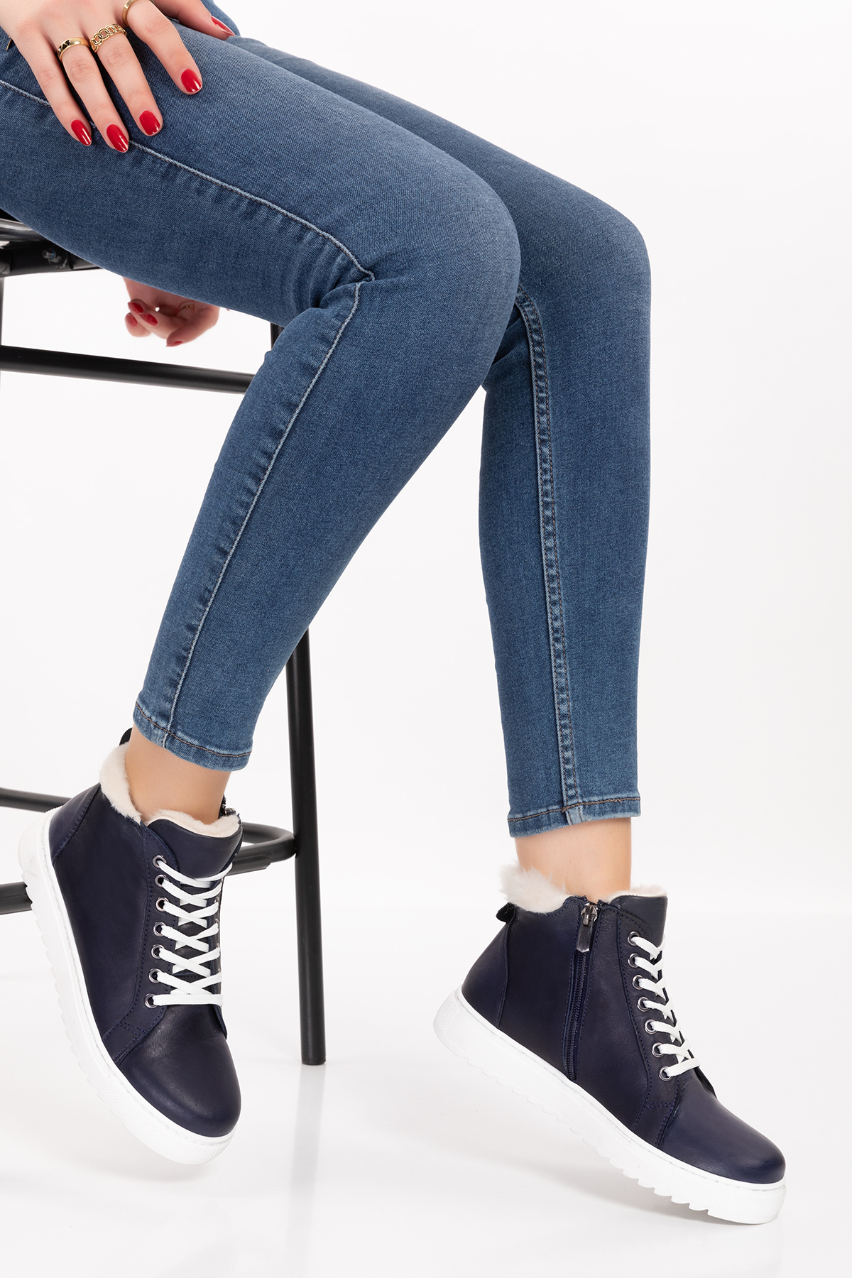 Gondol Içi Dışı Hakiki Deri Kürk Detaylı Günlük Spor Bot gnd.2023 - Görsel 6