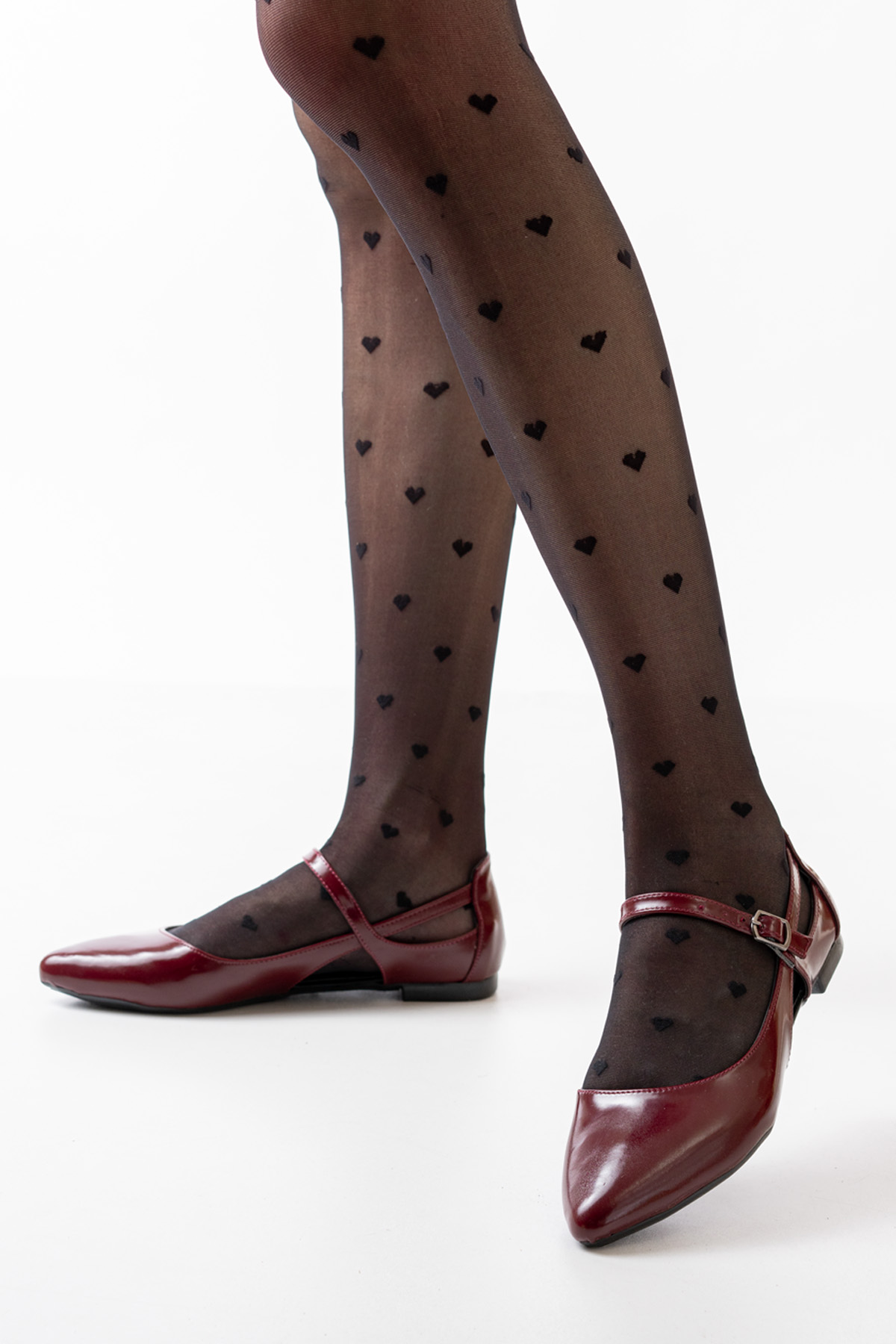 Kadın Yazlık Rahat Baretli Sivri Burun Babet Ayakkabı .2024.052 BORDO - Görsel 3