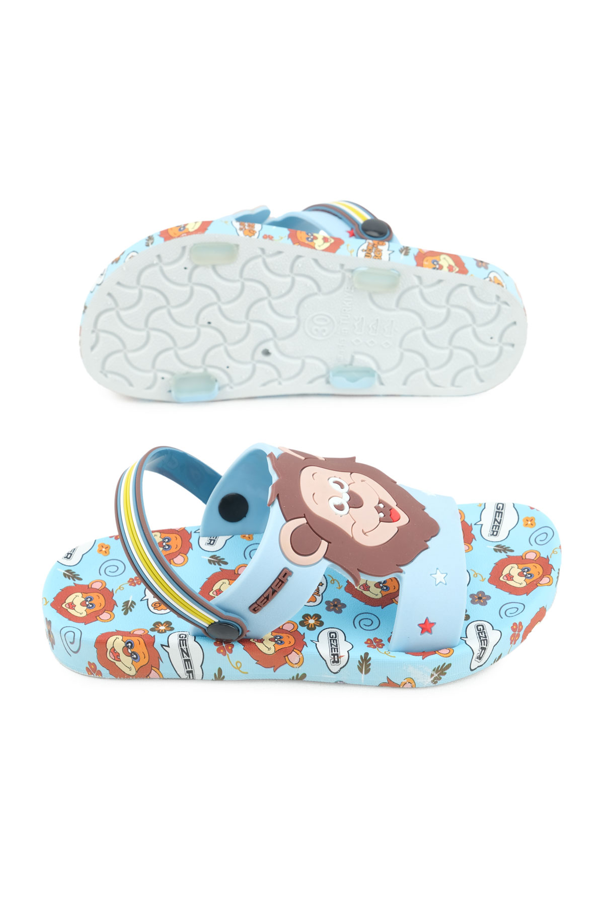Gezer Gezer Mavi Yazlık Erke Çocuk Islak Zemine Uygun Günlük Havuz Plaj Terlik-Sandalet Sandalet & Terlik | Flo Mavi - 6. görsel
