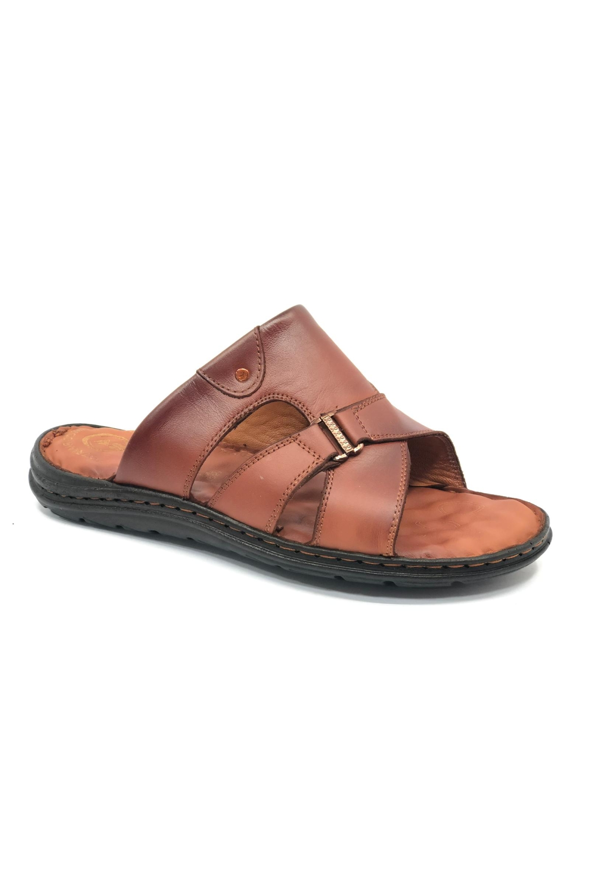 1920 %100 Hakiki Deri Erkek Full Ortapedik Terlik - Görsel 5