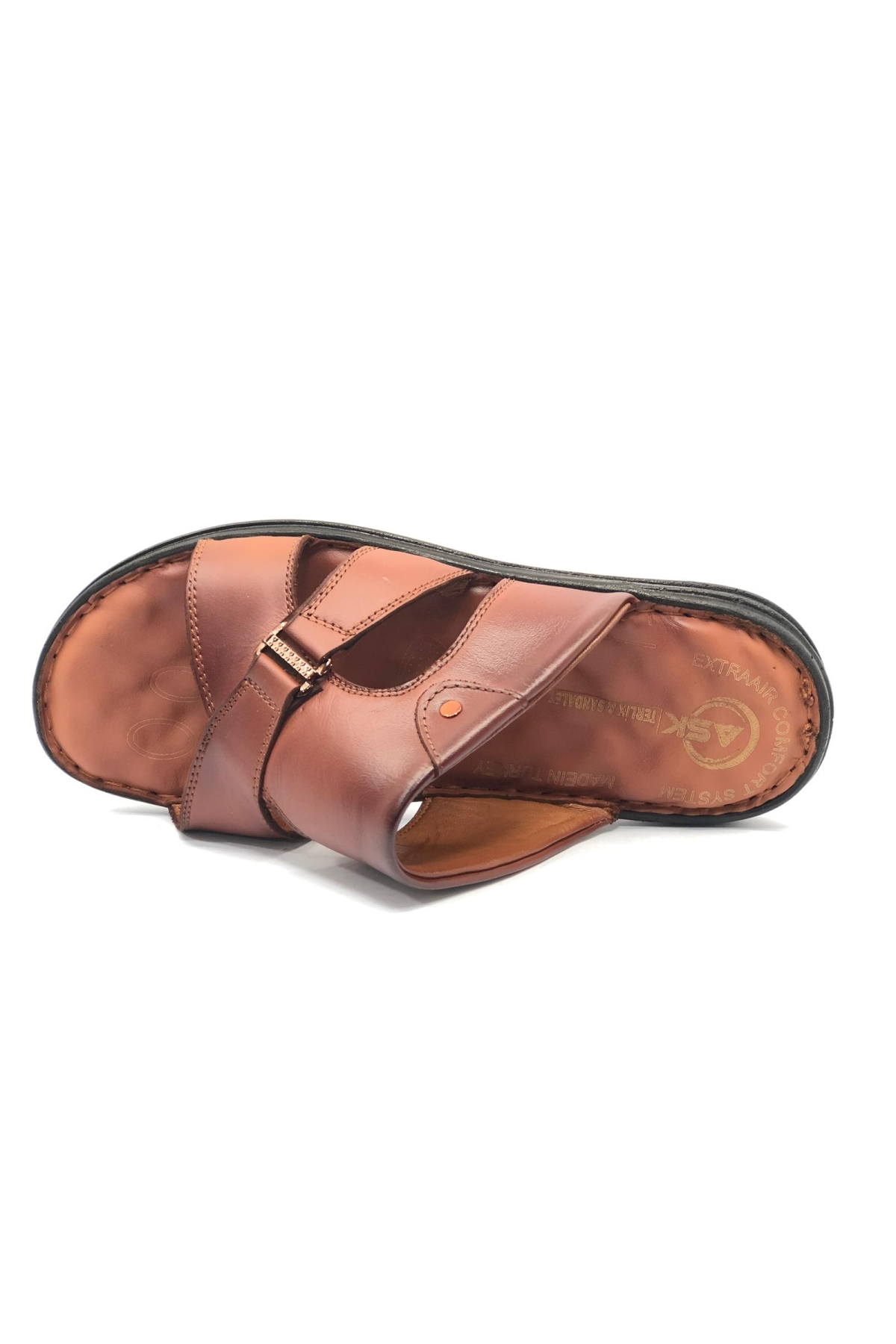 1920 %100 Hakiki Deri Erkek Full Ortapedik Terlik - Görsel 7