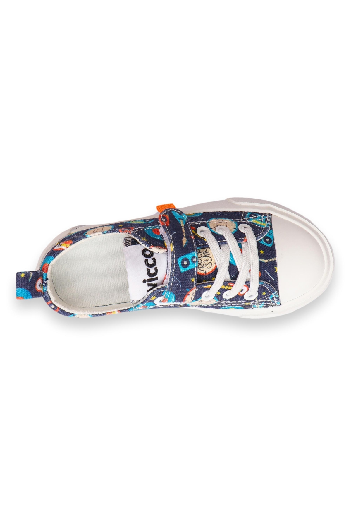 346.P24Y141 Patik Keten Mavi Çocuk Spor Ayakkabı - Görsel 4