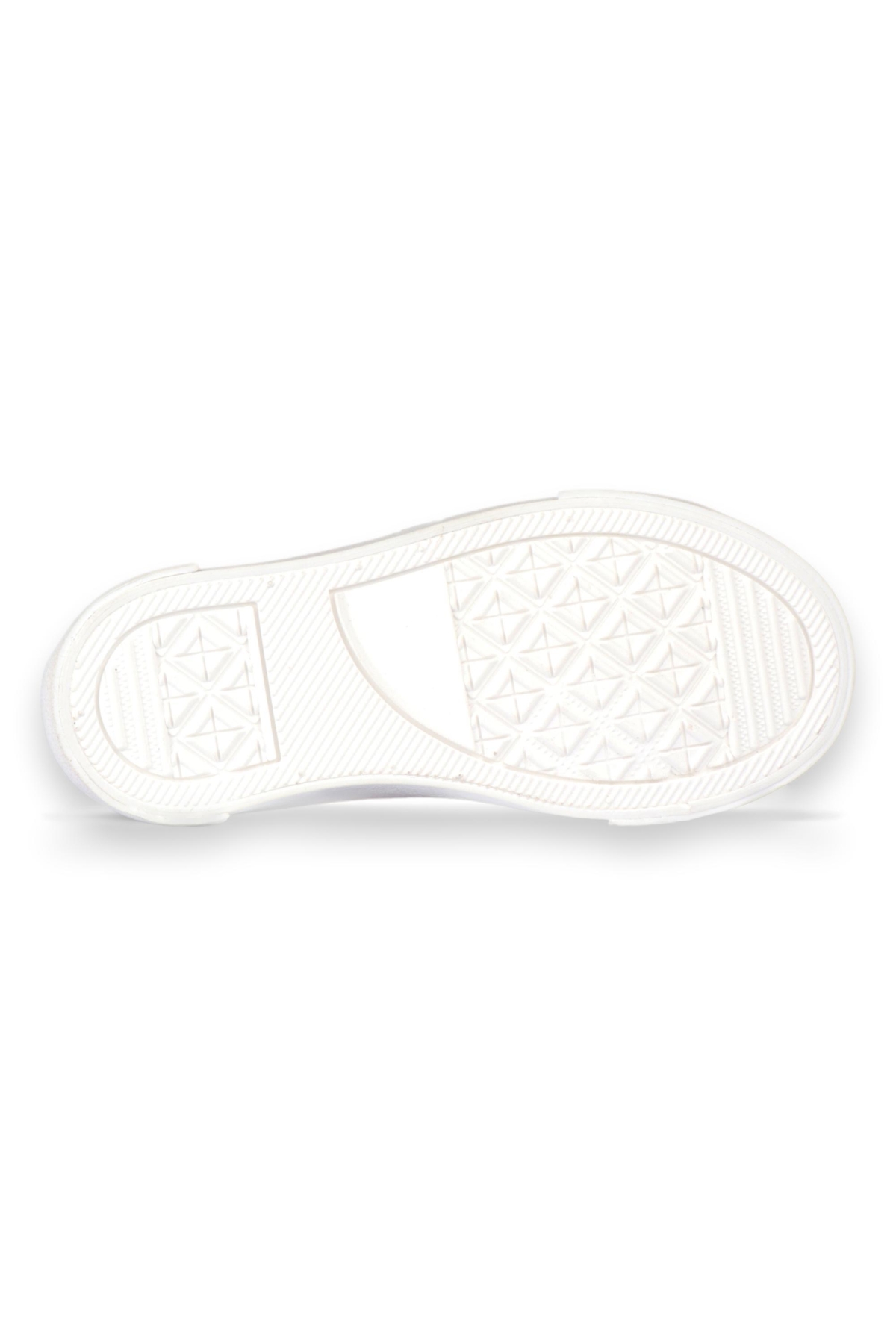 346.P24Y141 Patik Keten Siyah-Beyaz Çocuk Spor Ayakkabı - Görsel 5