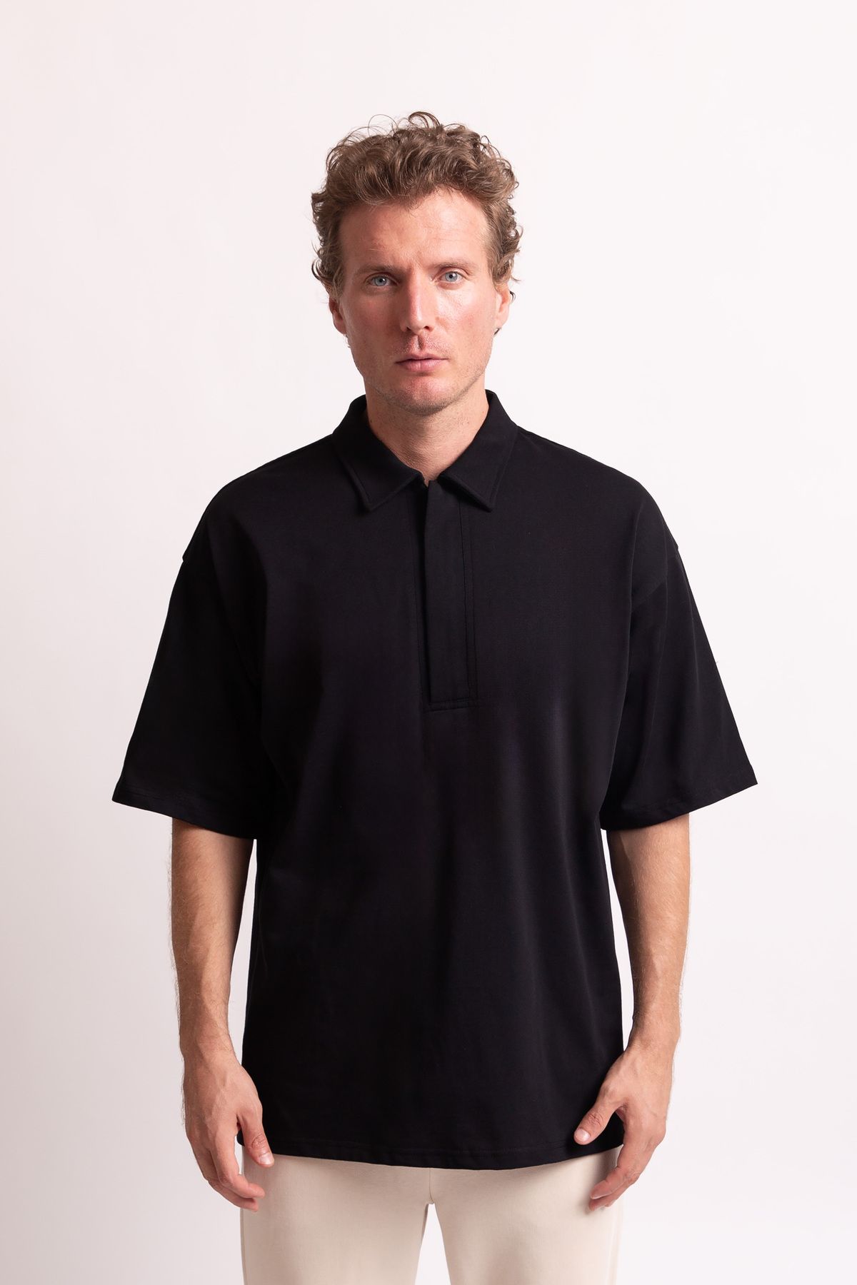 Oversize Polo Neck T-Shirt