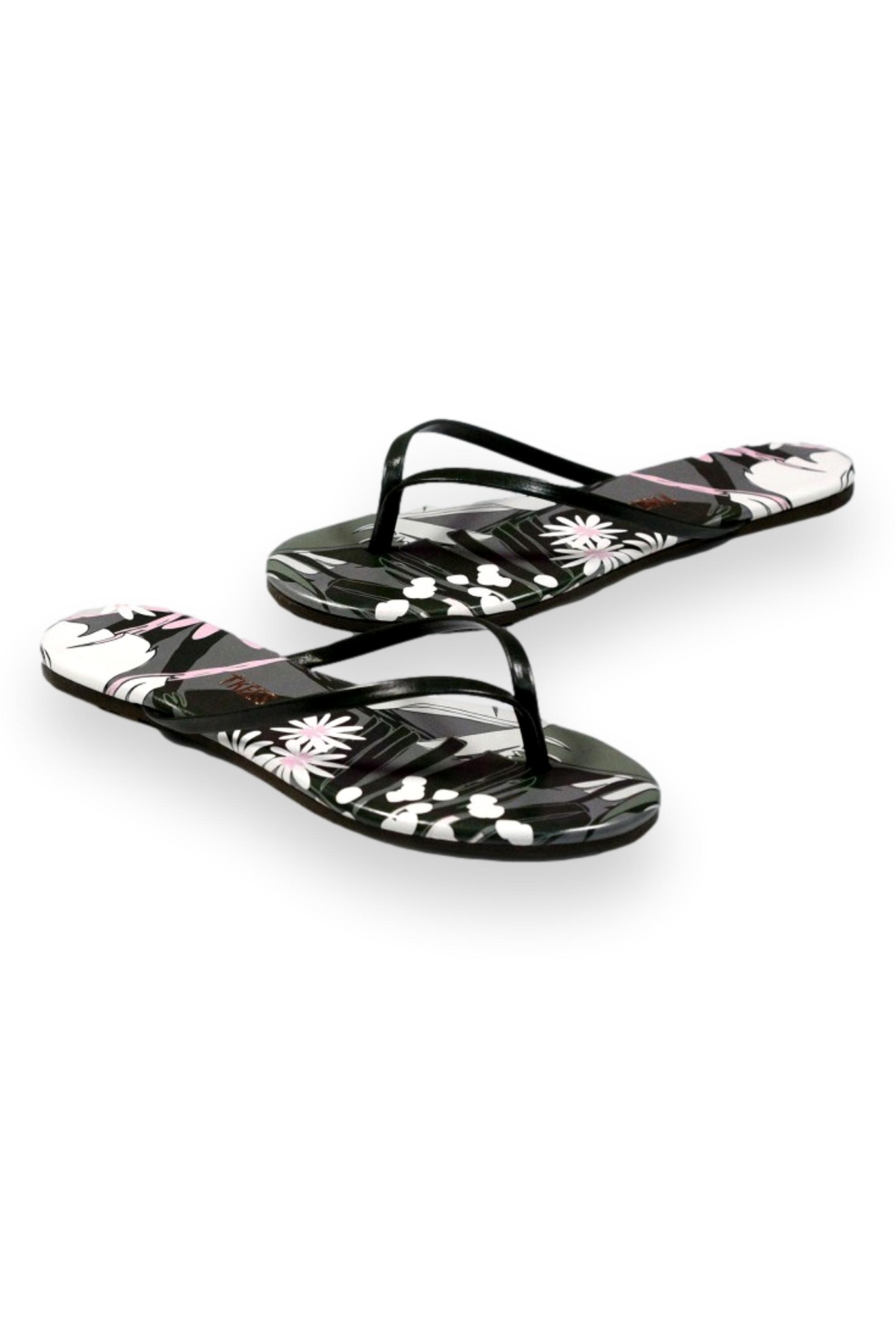 Tk-2209 Klasik Desenli Parmak Arası Haki Kadın Terlik - Görsel 3