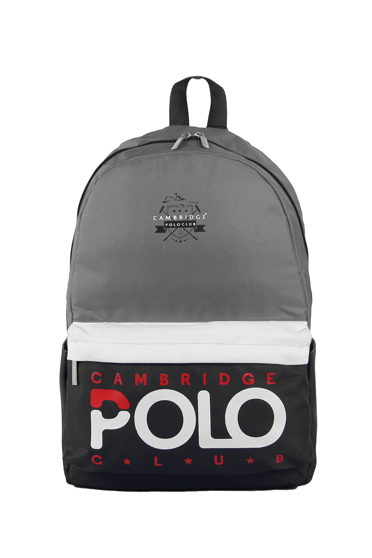 Cambridge Polo Clup 3018 Okul Çantası Sırt Çantası  Suya Dayanıklı Akademiy GRİ