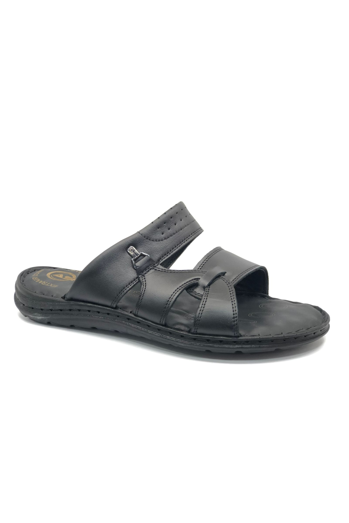 1921-1 %100 Hakiki Deri Erkek Full Ortapedik Terlik - Görsel 4