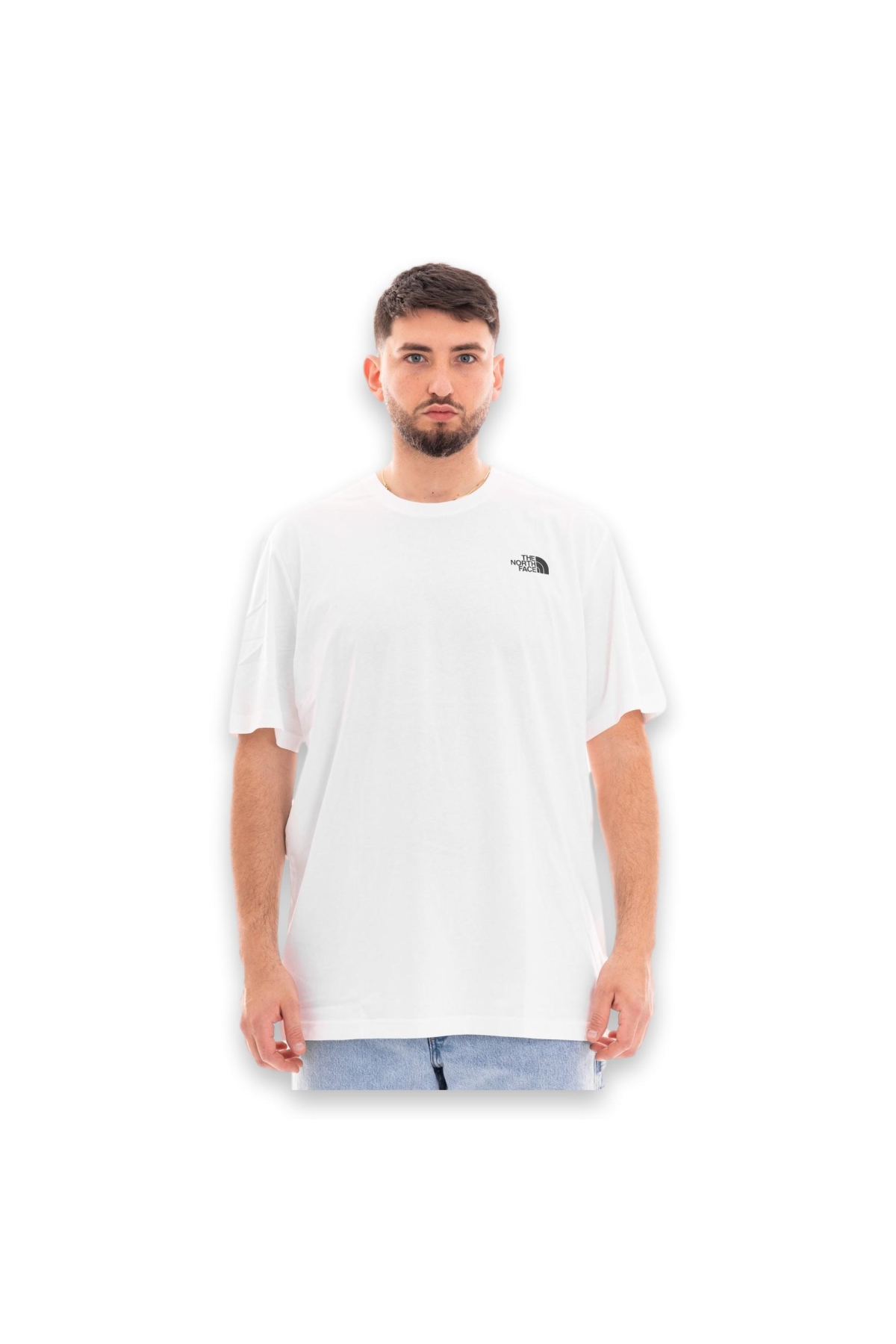 Nf0A87Np M S/S Box Nse Tee Beyaz Erkek T-Shirt