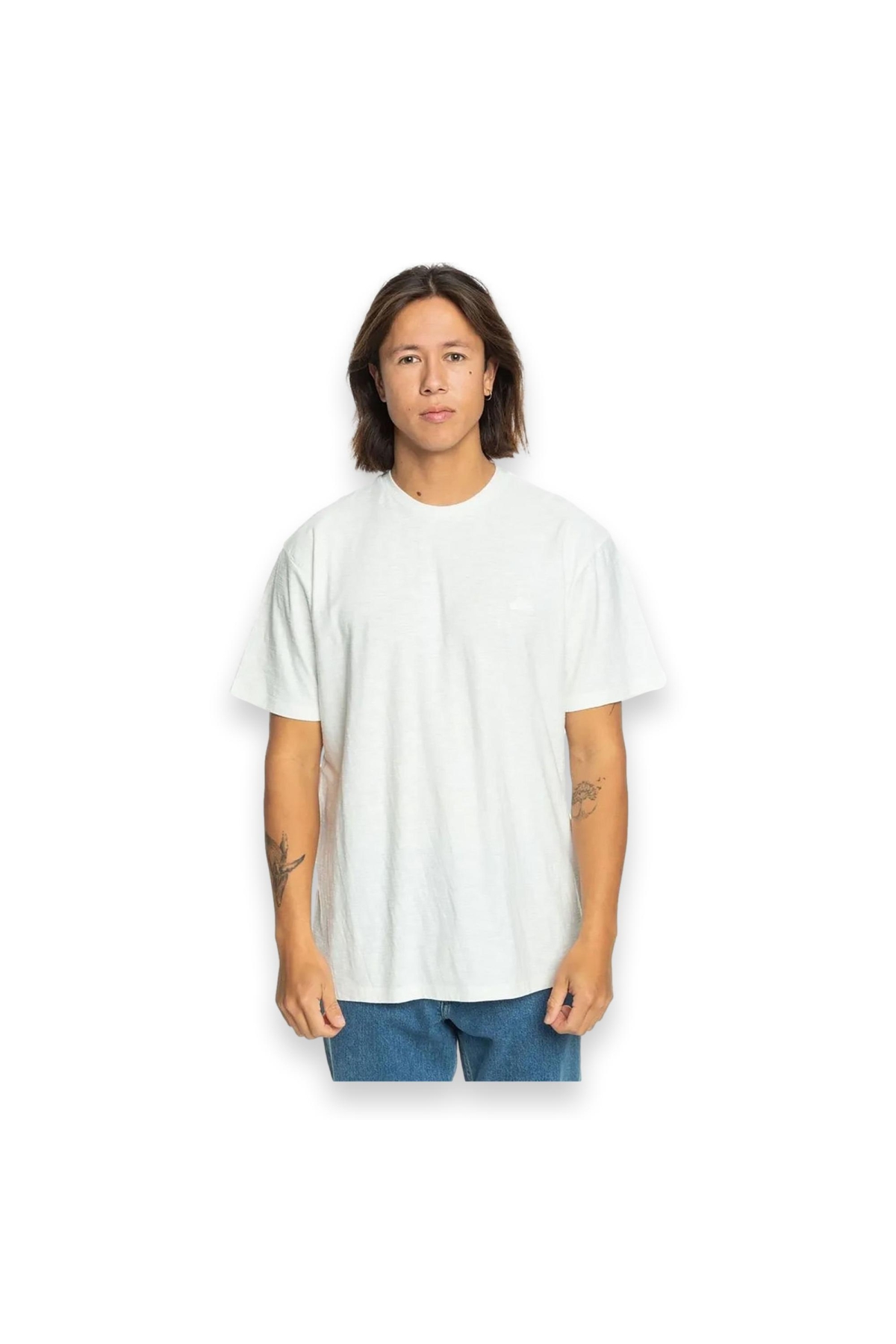 Eqykt04337 Slub Roundneck Beyaz Erkek T-Shirt