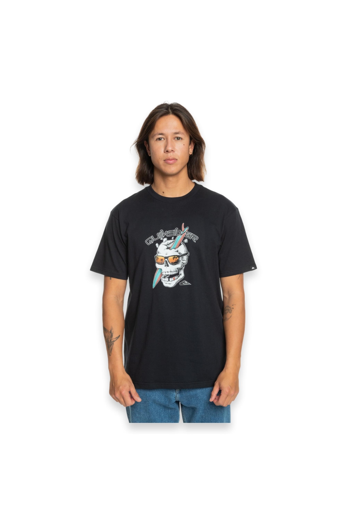 Eqyzt07674 One Last Surf Ss Siyah Erkek T-Shirt