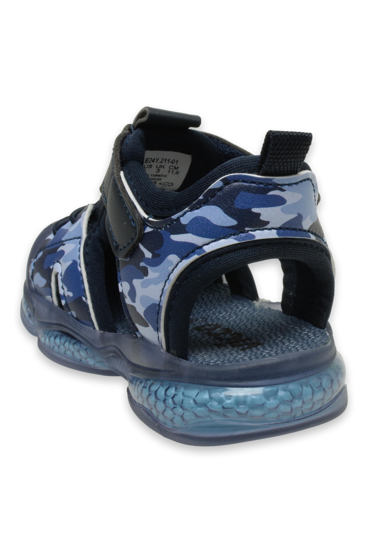 321.E24Y211 Ilk Adım Phylon Işıklı Lacivert Çocuk Sandalet - Görsel 5