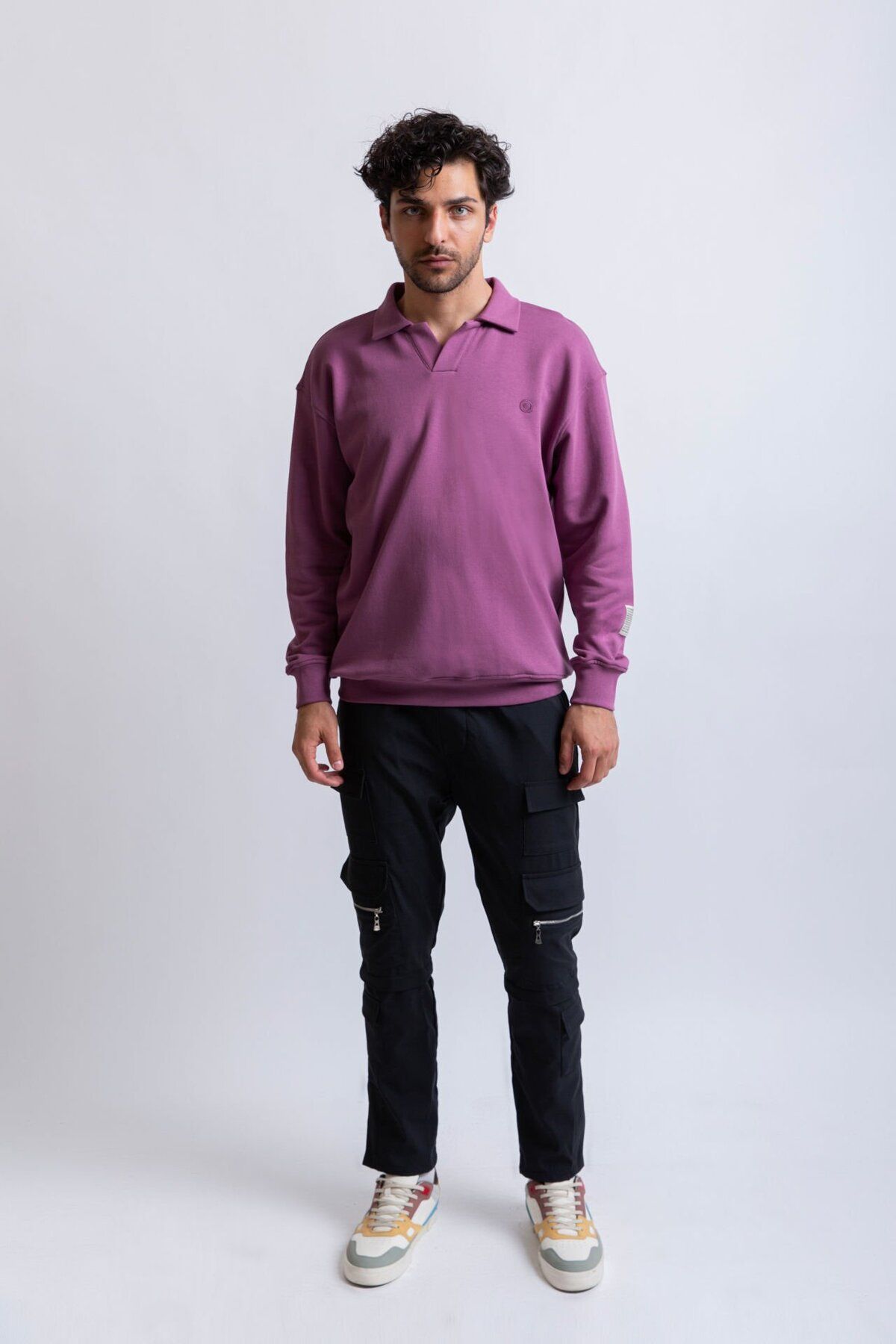 Organic Cotton Polo Yaka Hoodie