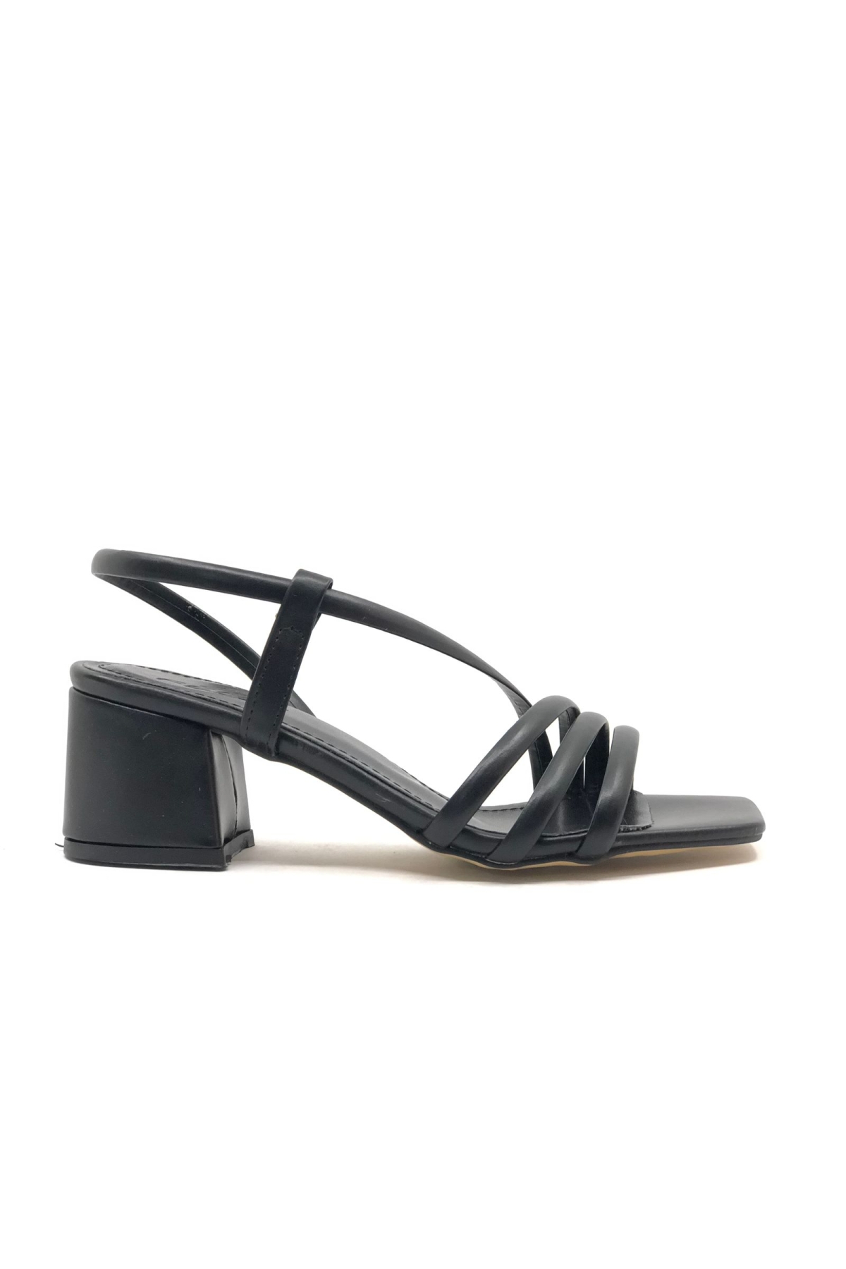 Şerit Biyeli 6 cm Topuklu Arkası Açık Kadın Klasik Ayakkabı - Görsel 4