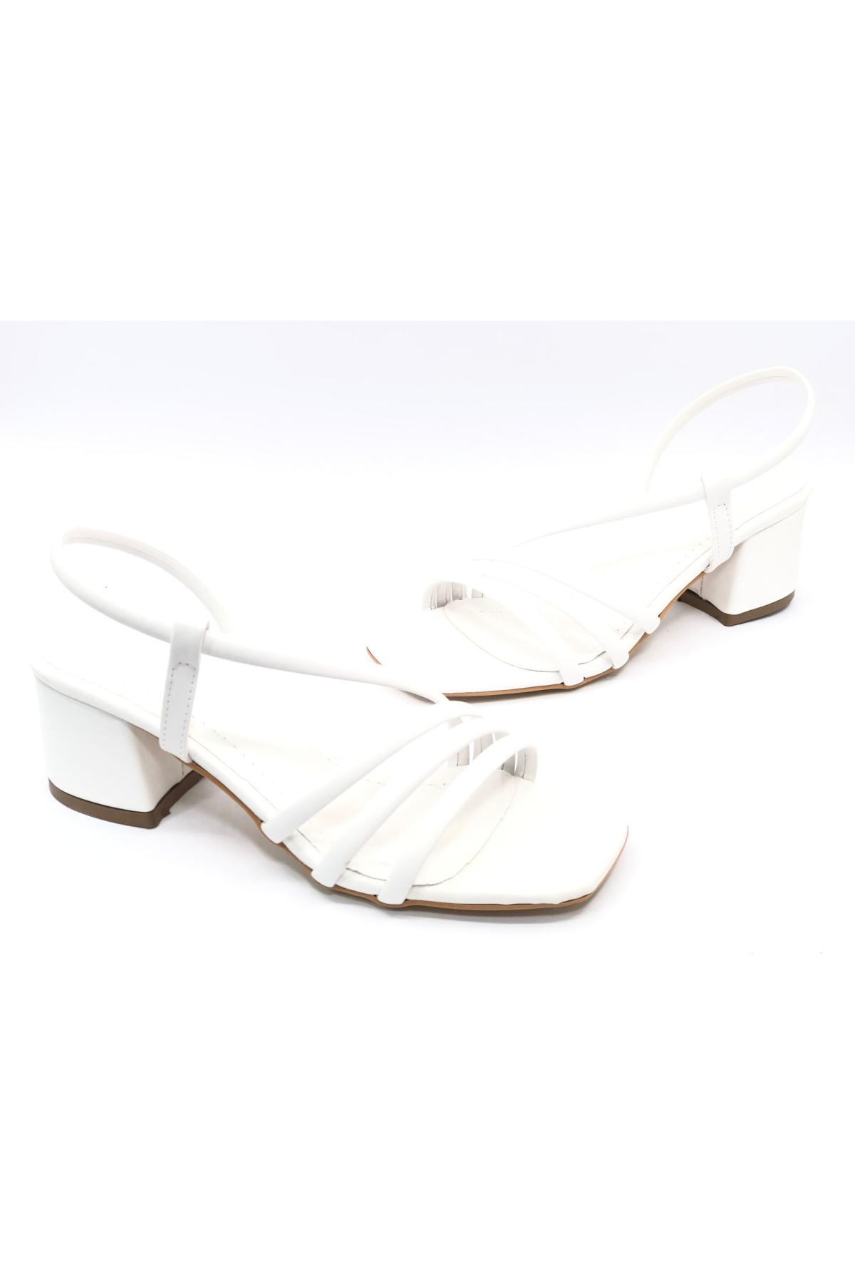 Şerit Biyeli 6 cm Topuklu Arkası Açık Kadın Klasik Ayakkabı - Görsel 3