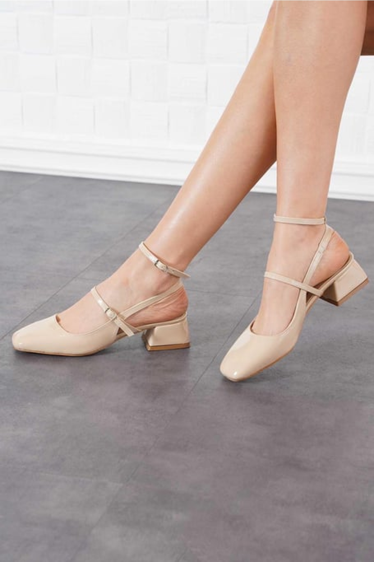 Tubi Jane Küt Burunlu Kadın Topuklu Ayakkabı - Görsel 4