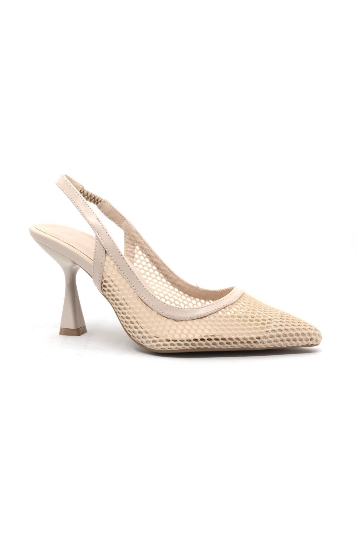 Topuklu Fileli Stiletto Kadın Ayakkabı - Görsel 4