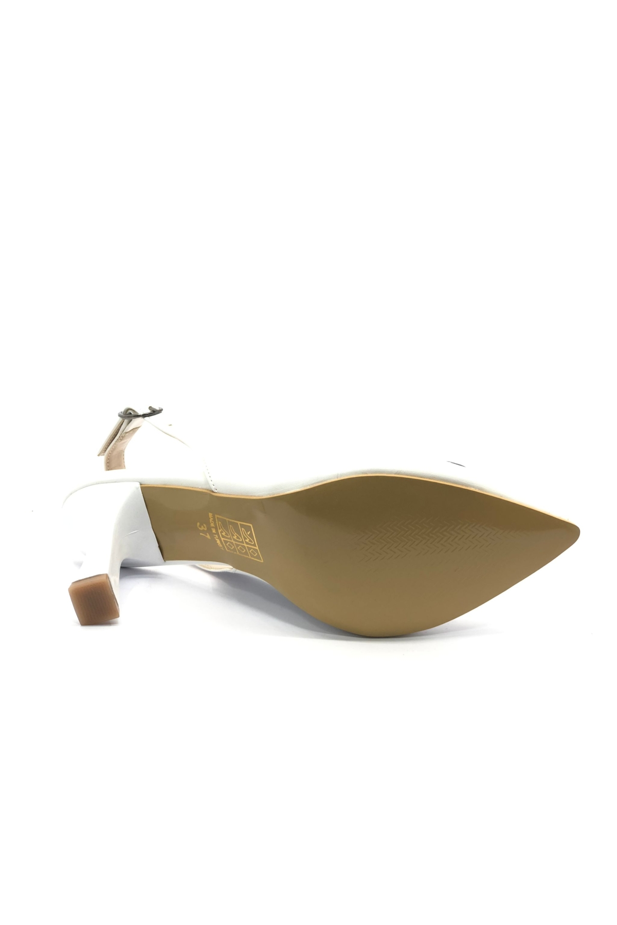 Toka Detaylı Kadın Klasik Kadeh Topuklu Ayakkabı - Görsel 7