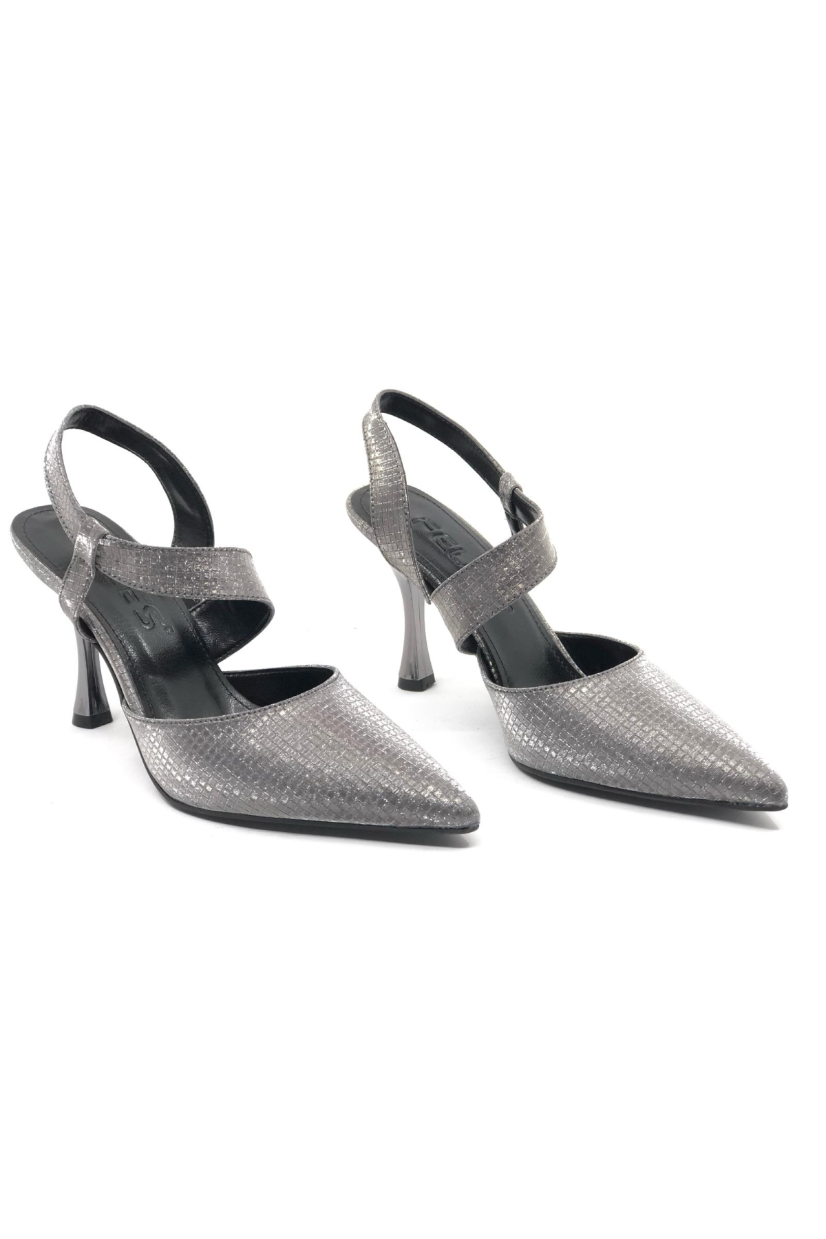 Çapraz Detaylı Arkası Açık Stiletto Kadın Topuklu Ayakkabı - Görsel 4