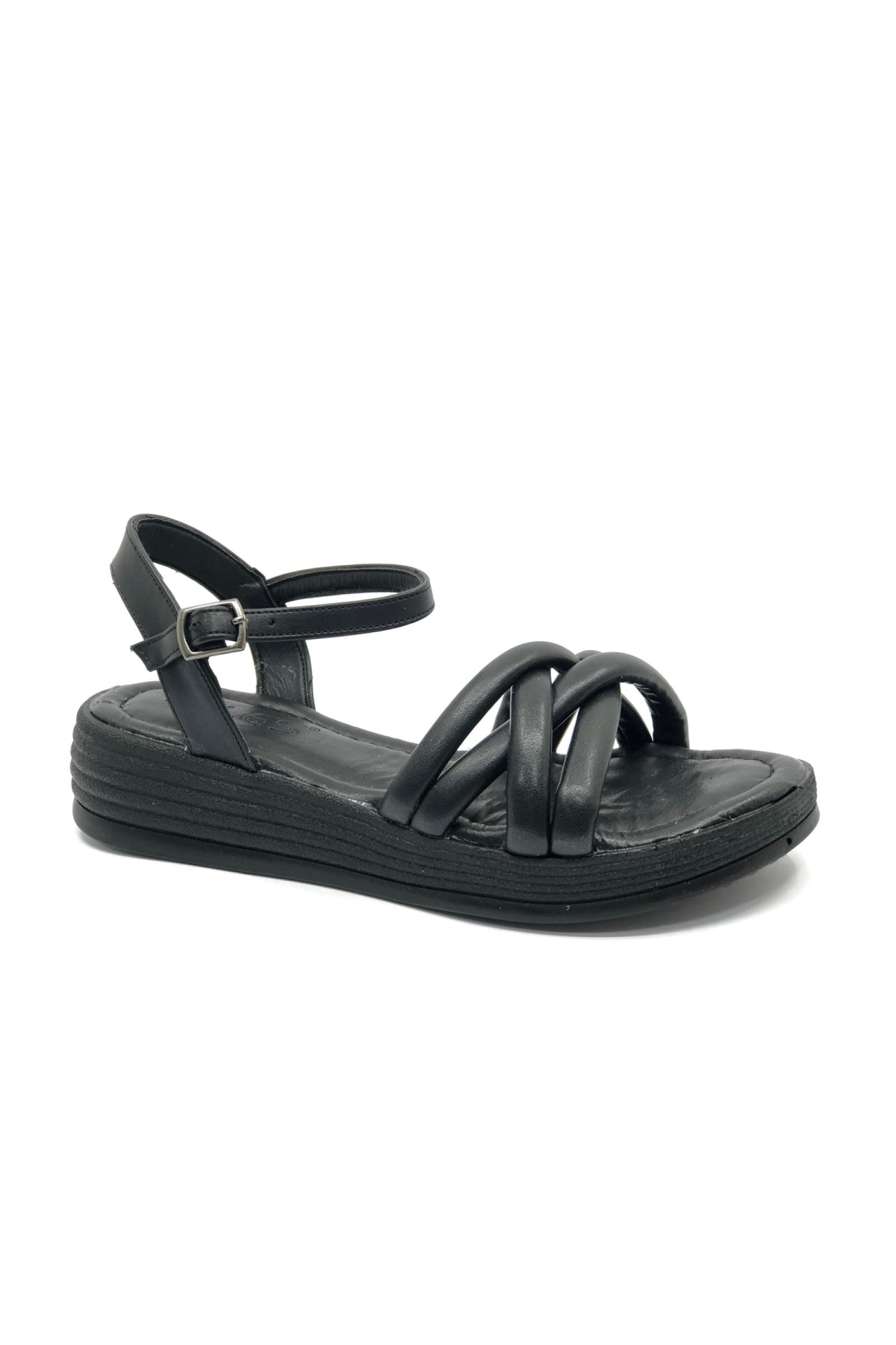Düz Taban Çapraz Detaylı Kadın Sandalet - Görsel 3